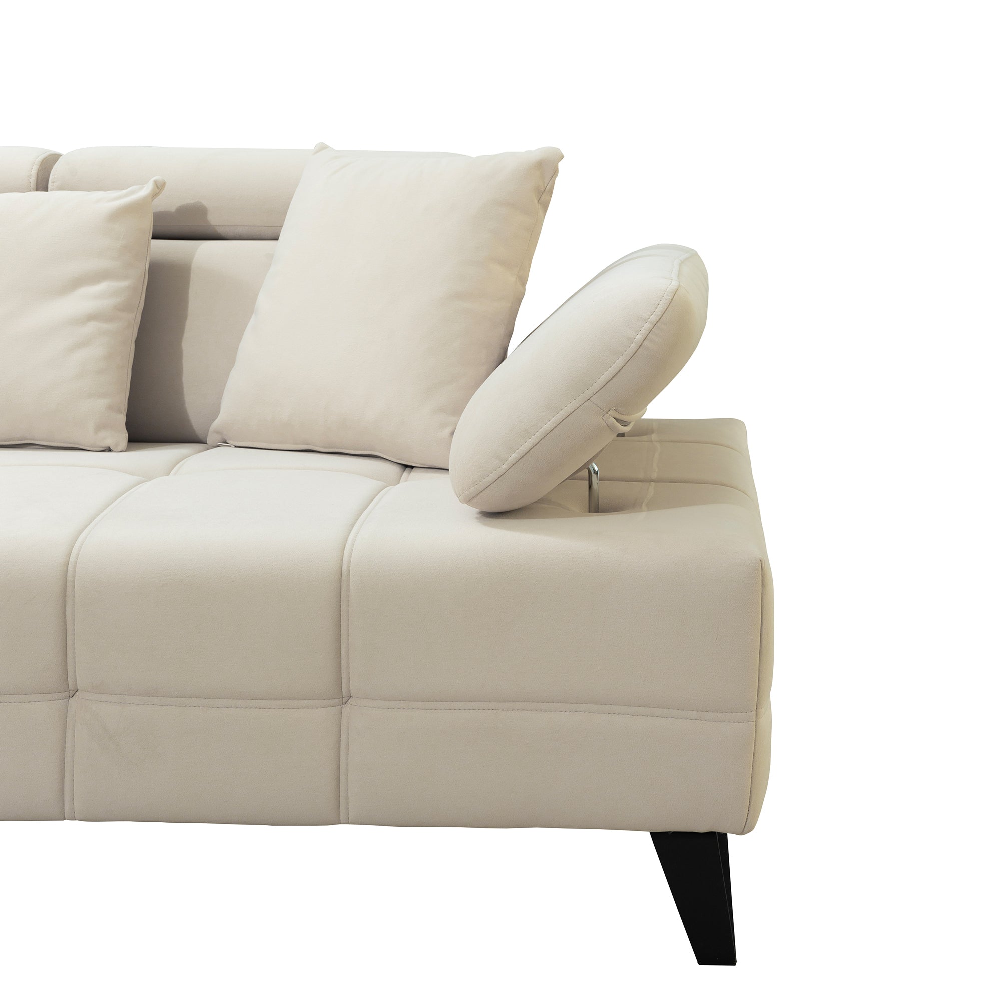 Luna - Loveseat - Beige Fabric