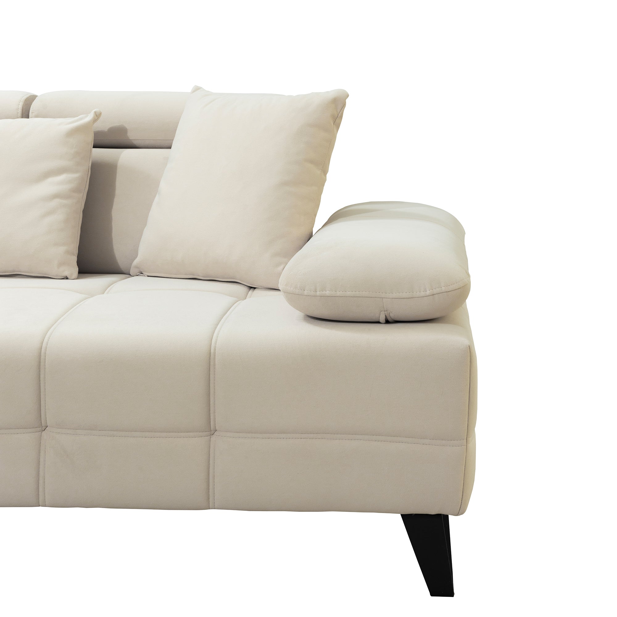 Luna - 3-seater sofa - Beige fabric