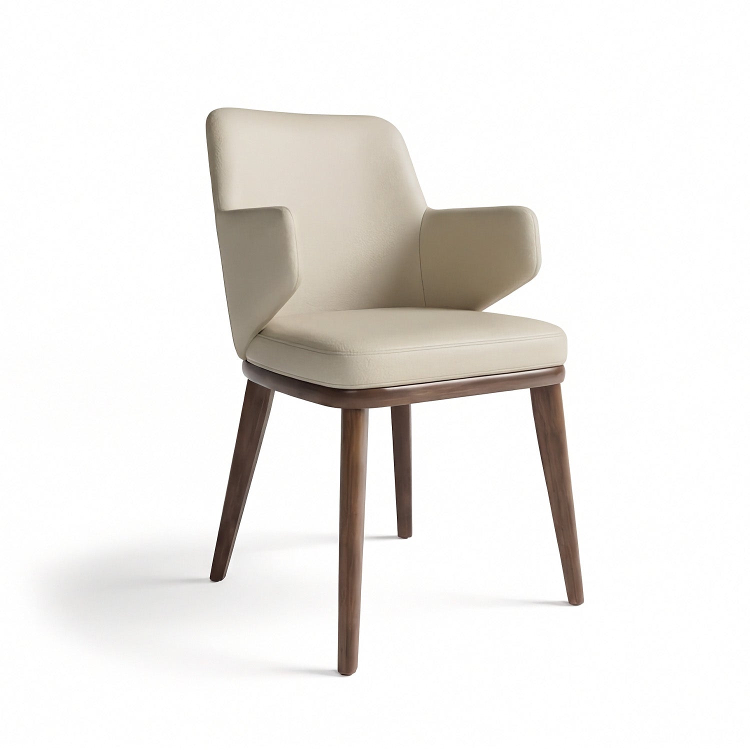 Bria - Chaise de Salle à Manger - Cuir Beige