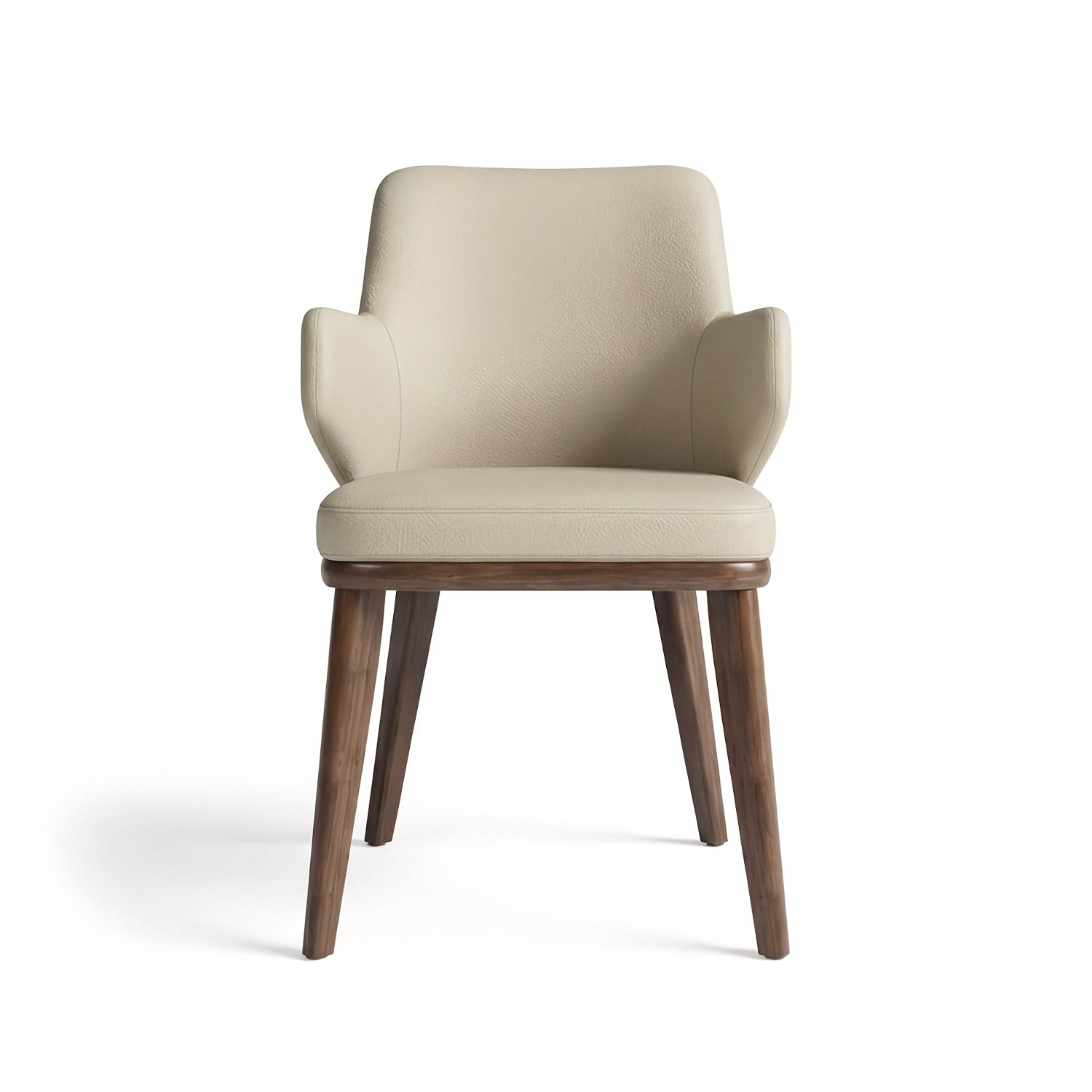 Bria - Chaise de Salle à Manger - Cuir Beige