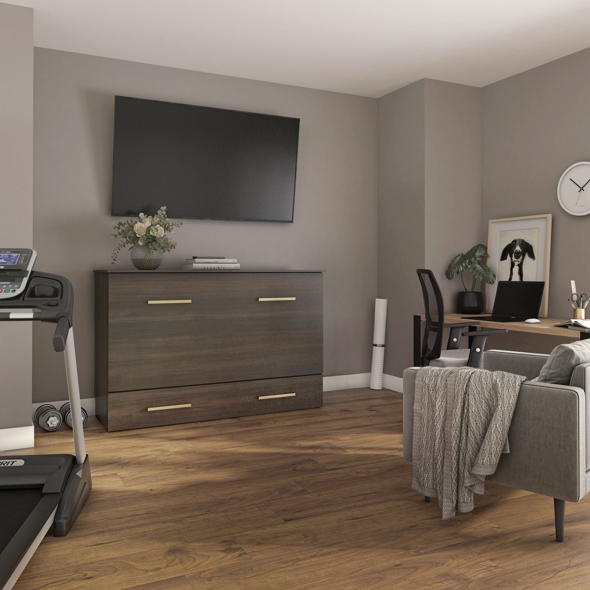 Triade - Queen Cabinet Bed - Tuxedo