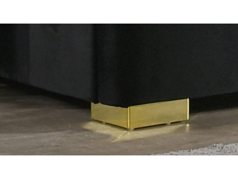 Madison - Bedroom Set - Black and Gold Velvet