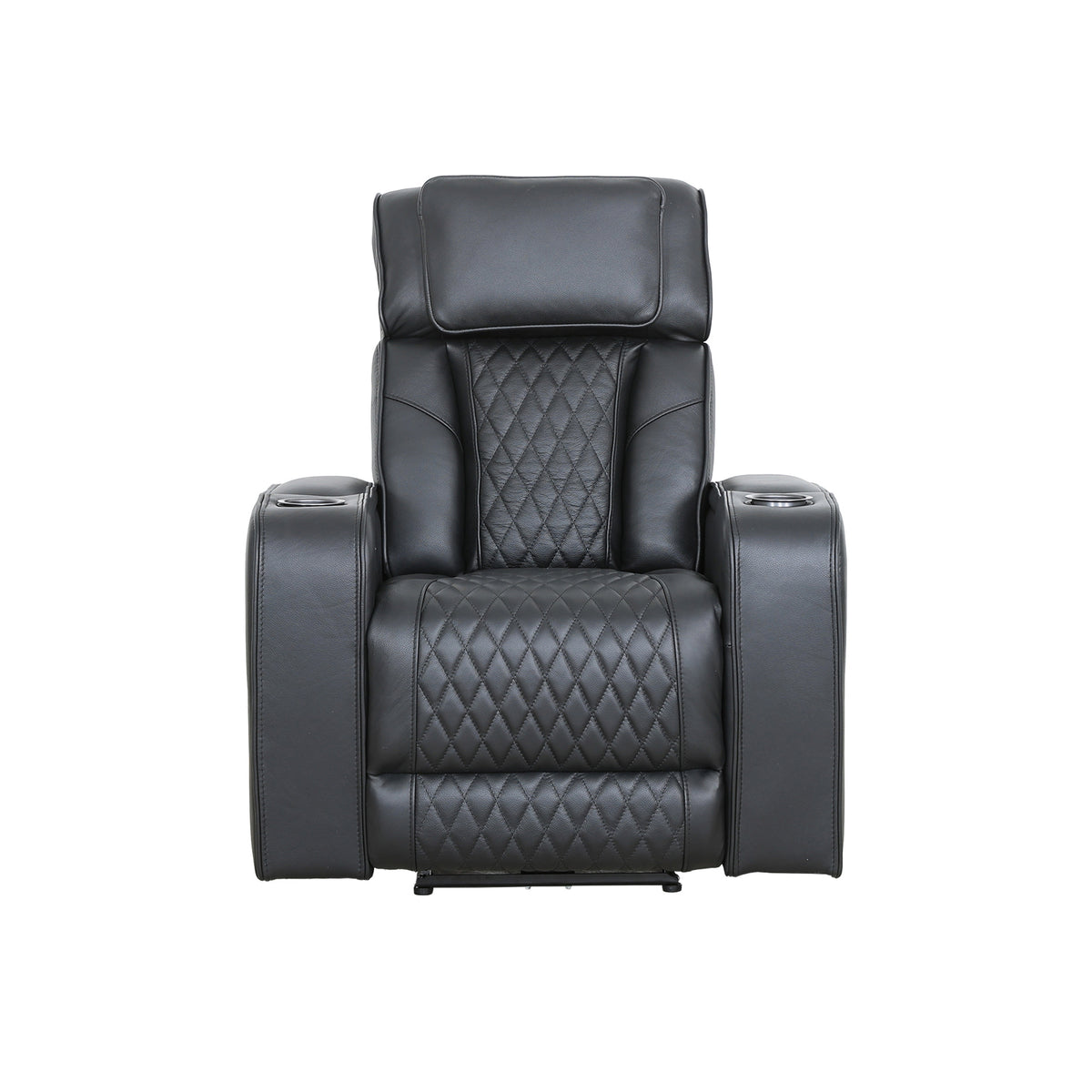 Carver - Power Recliner - Black Leather