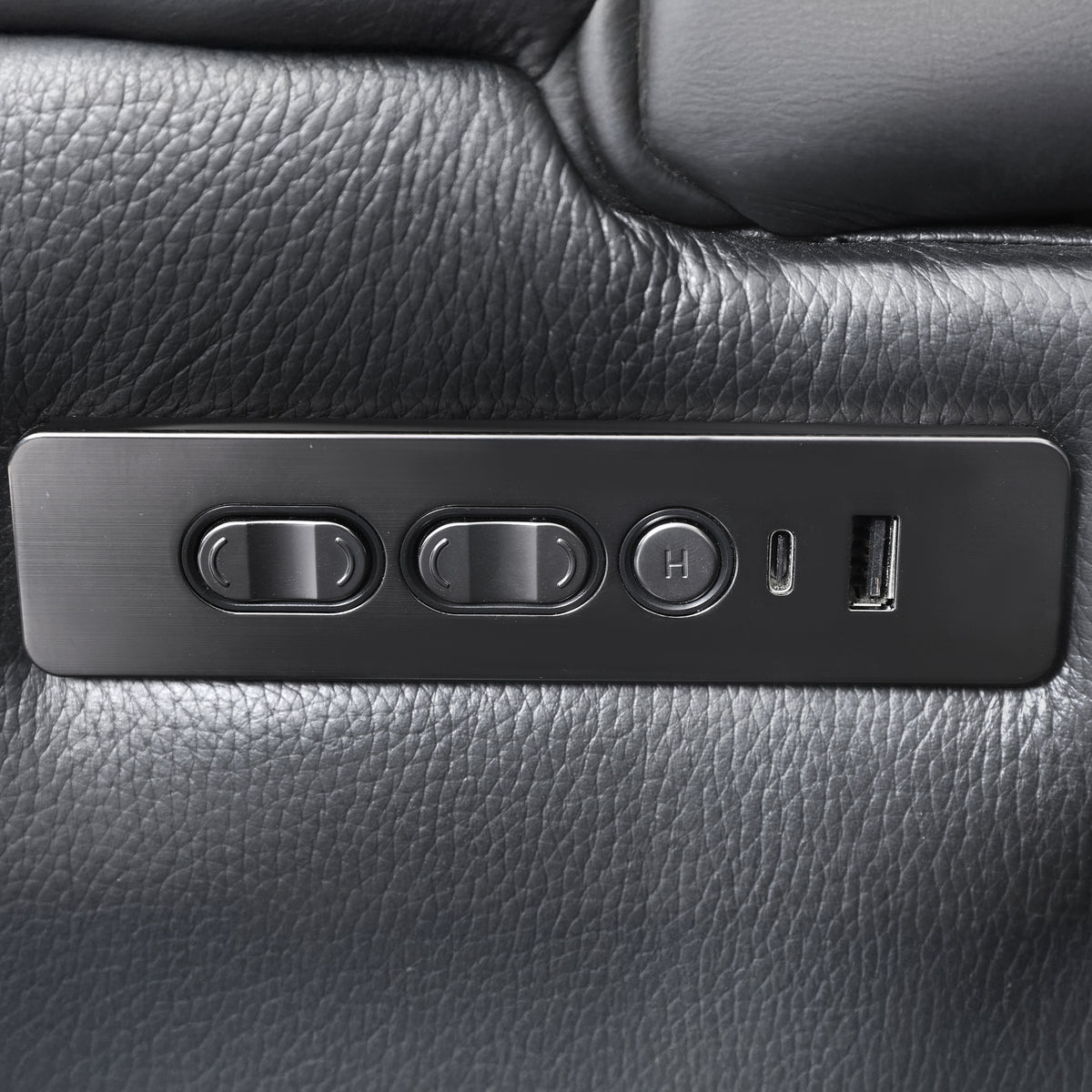 Carver - Causeuse inclinable motorisée - Cuir noir