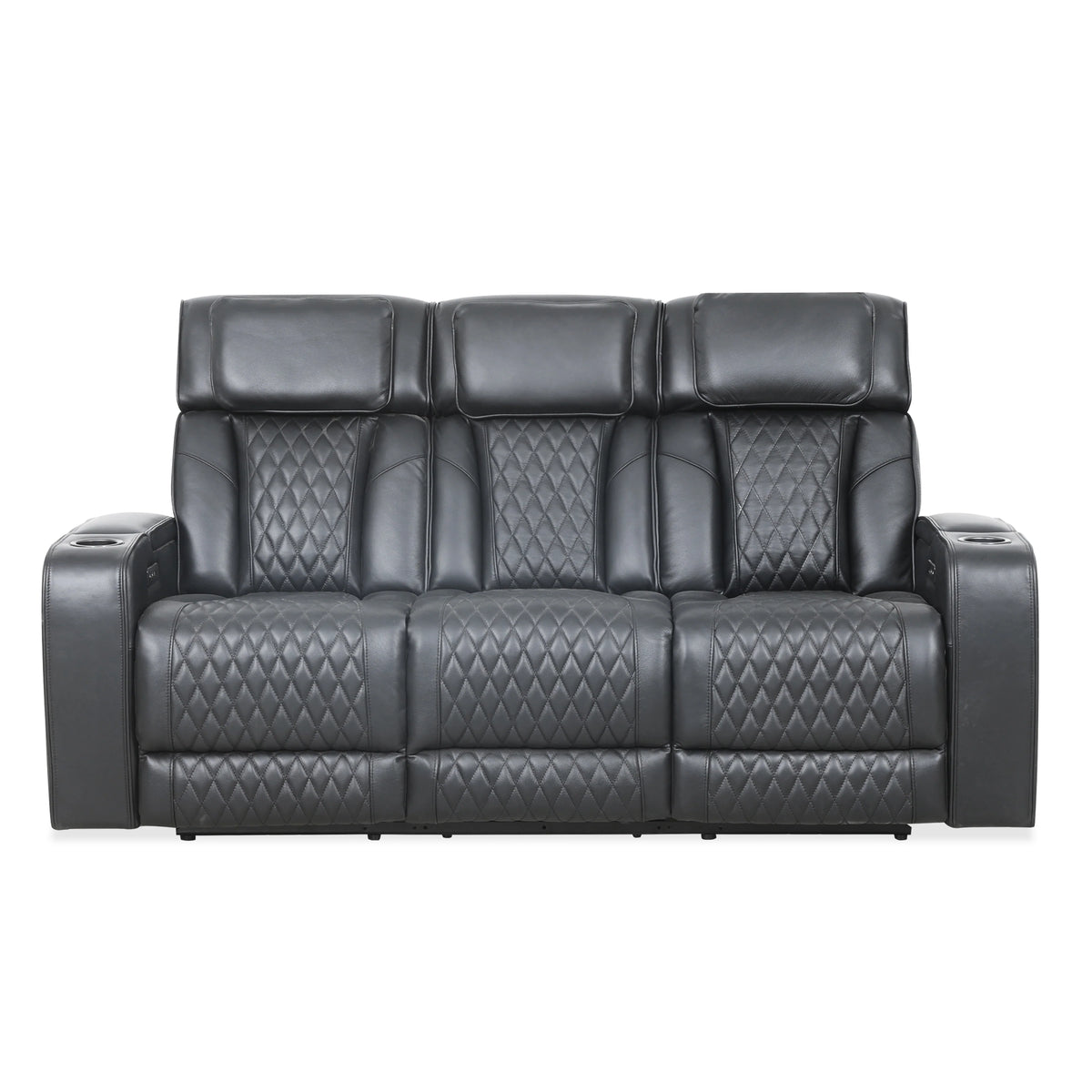 Carver - Power Reclining Sofa - Black Leather