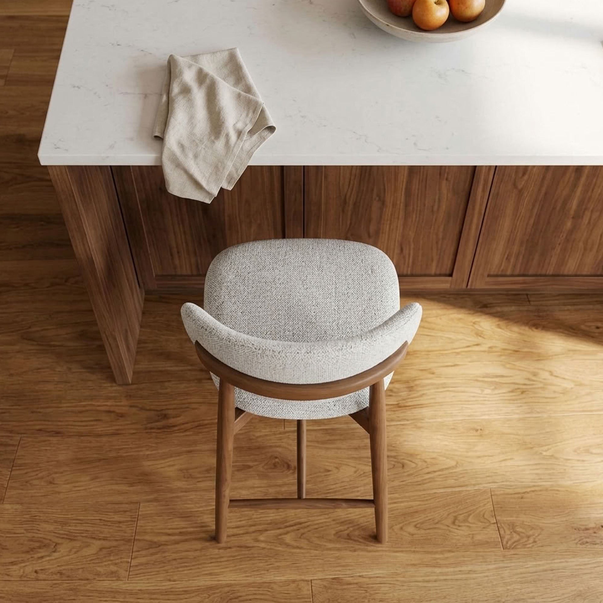 Emy - Tabouret de comptoir - Noyer Royale