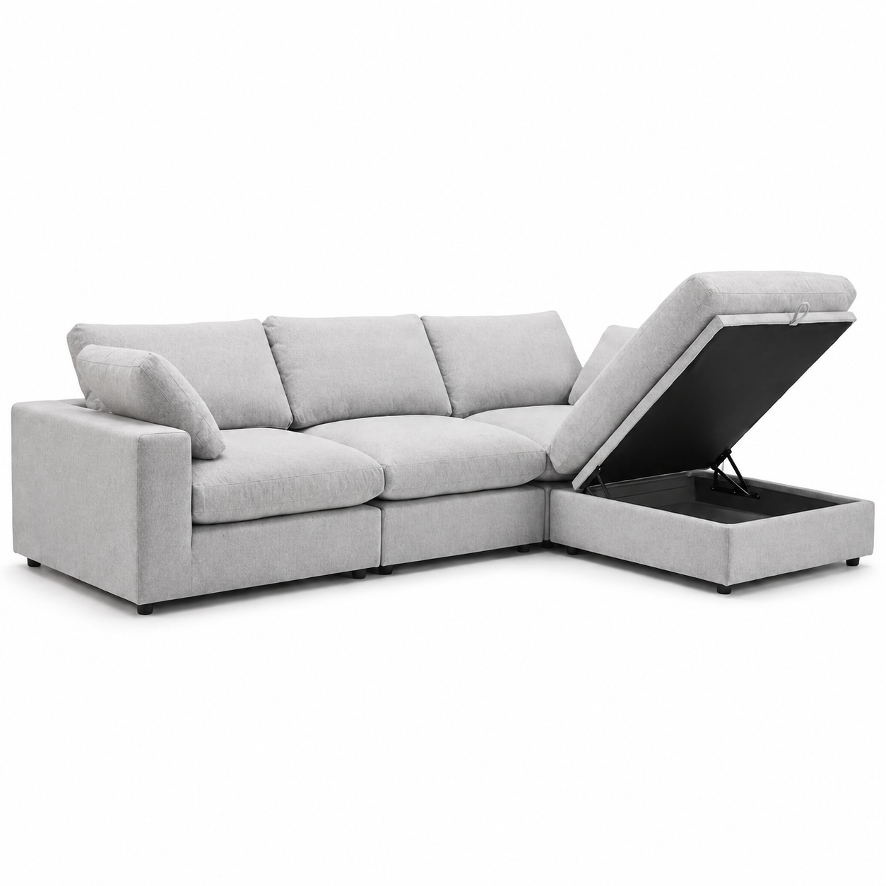Cozy - Sofa Modulaire Sectionnel - Tissu Gris
