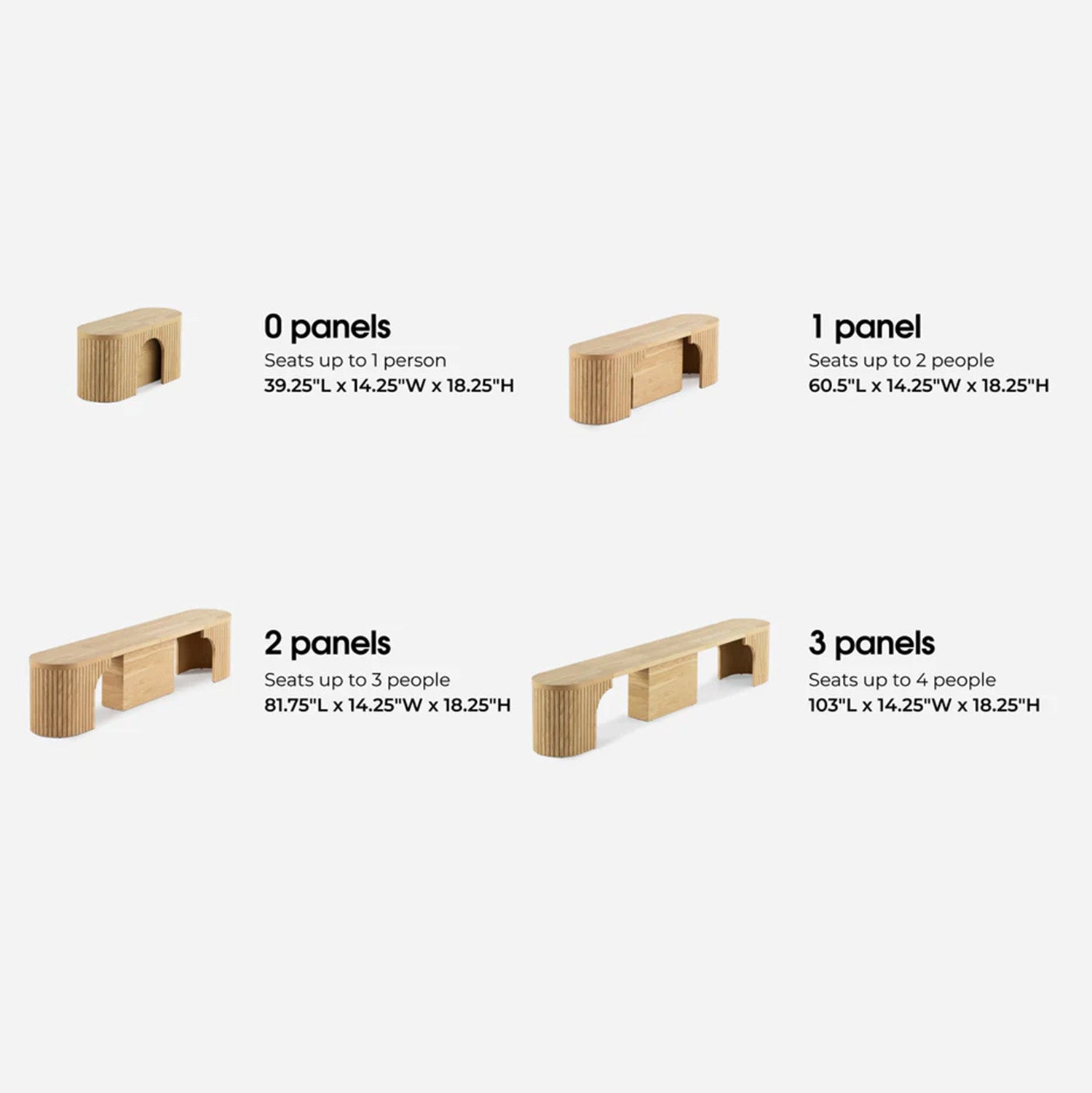 Transformer - Banc Rond - Hickory fumé