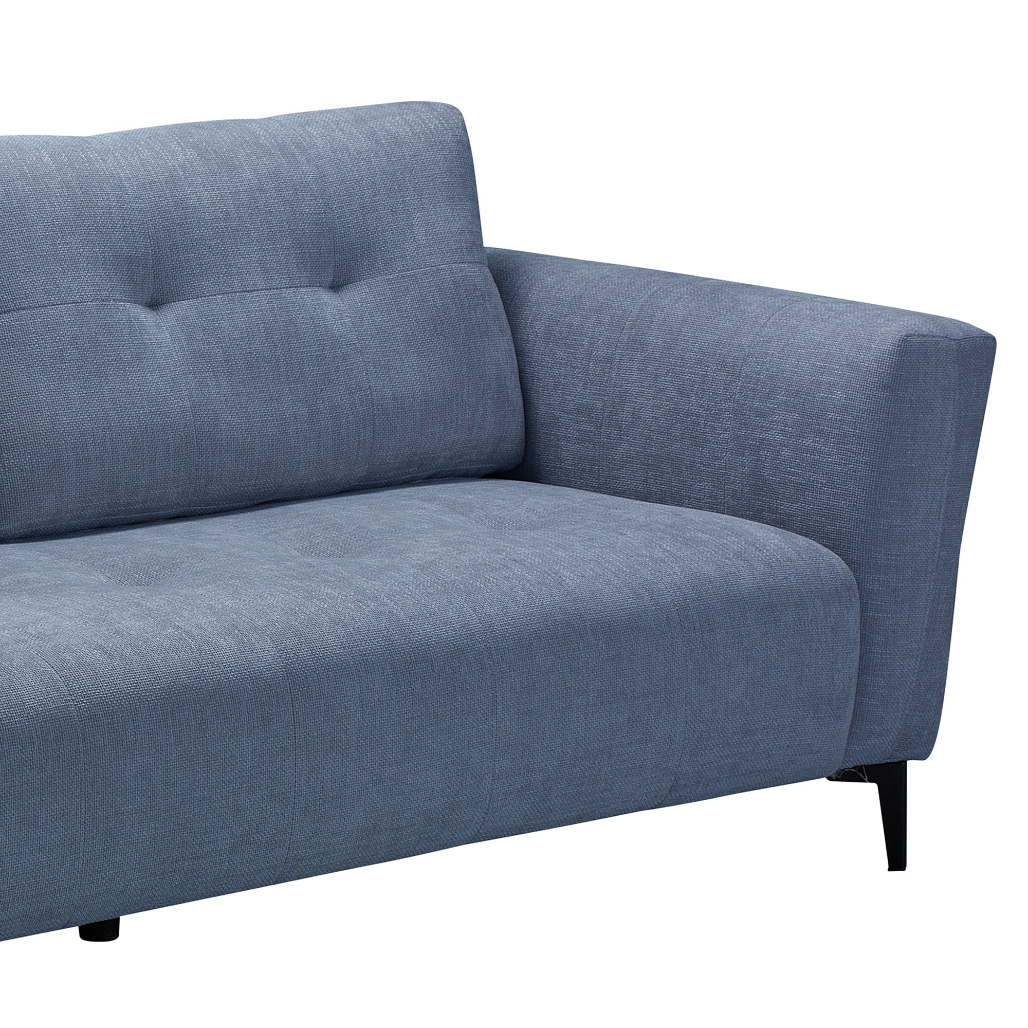 Domus - Left-Facing Sectional Sofa - Blue