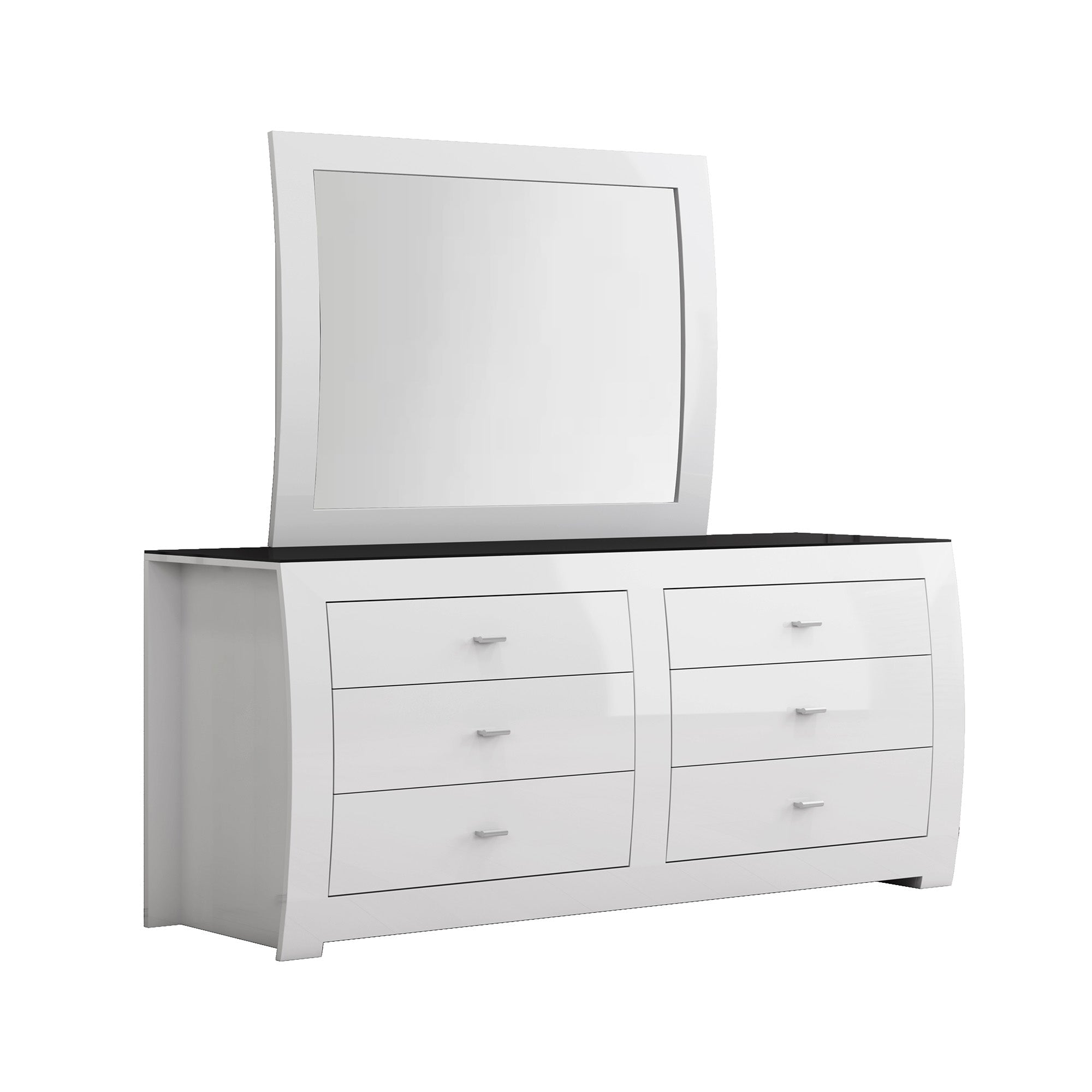 Barcelona - 6 Drawer Dresser - Glossy White