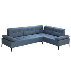 Sofa Sectionnel - Slimi - Tissu Bleu