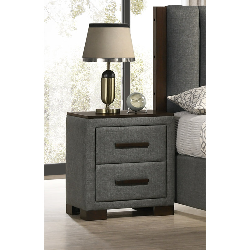 Bedroom Set - Grey Fabric - Dylan