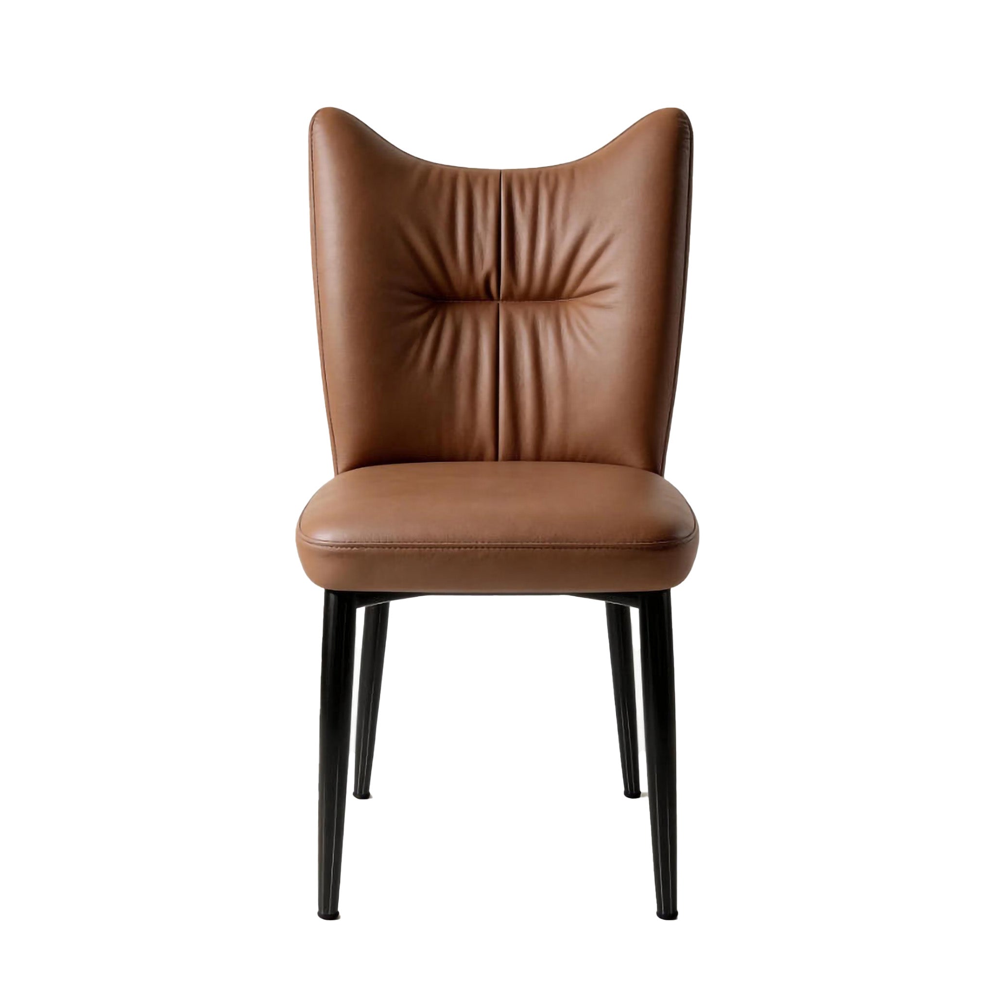 Elena - Dining Chair - Brown PU Leather