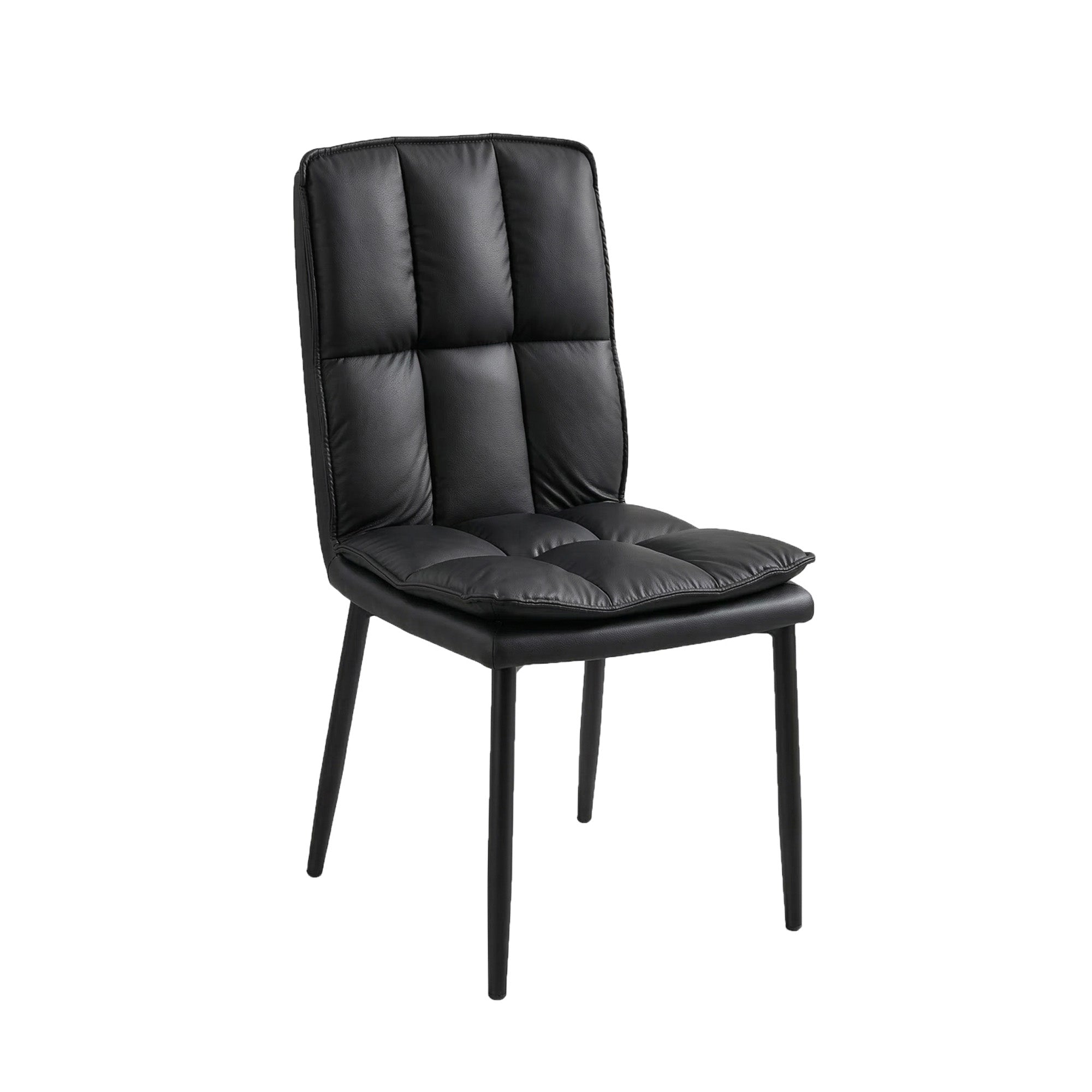 Heston - Chaise de Salle à Manger - Simili-Cuir Noir