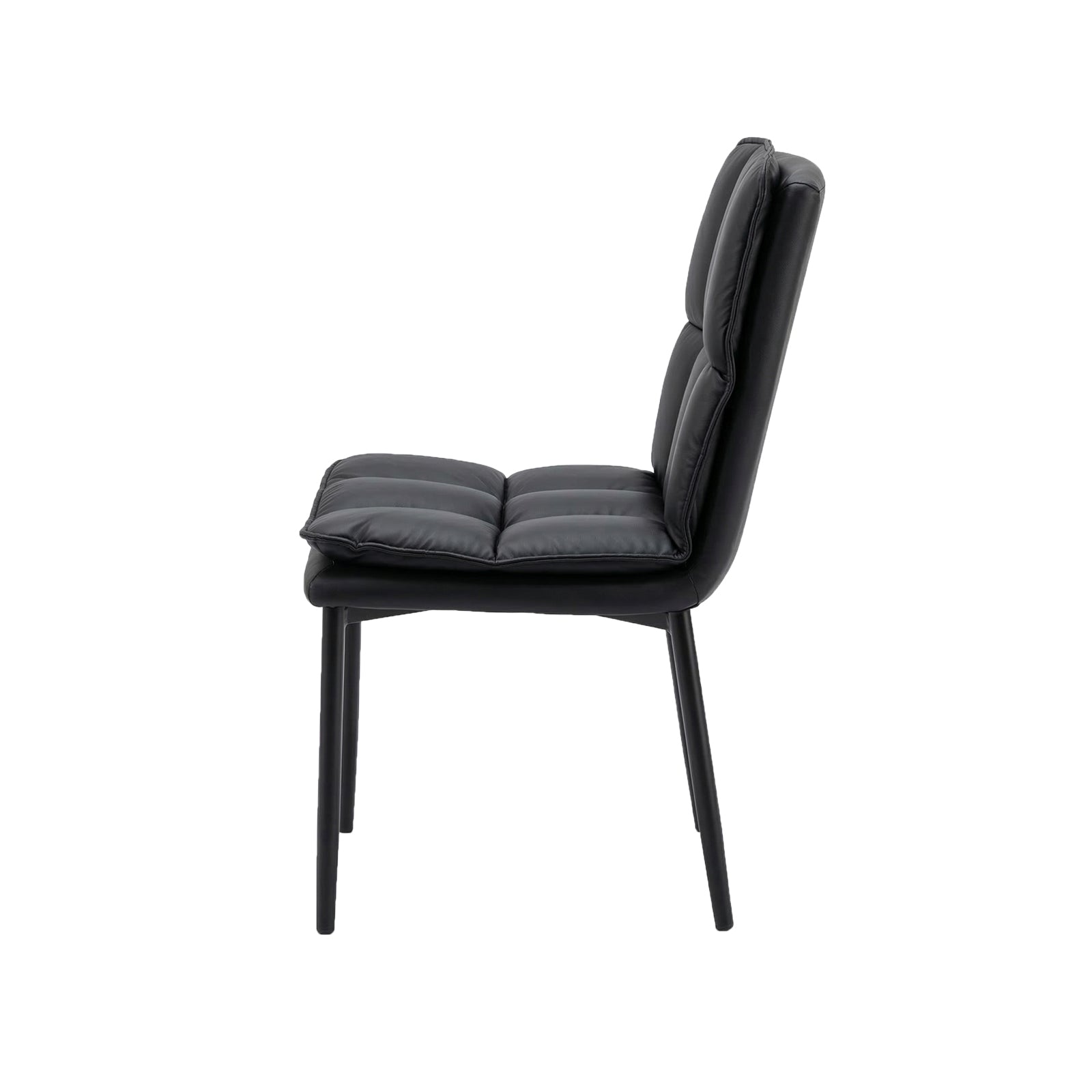 Heston - Chaise de Salle à Manger - Simili-Cuir Noir