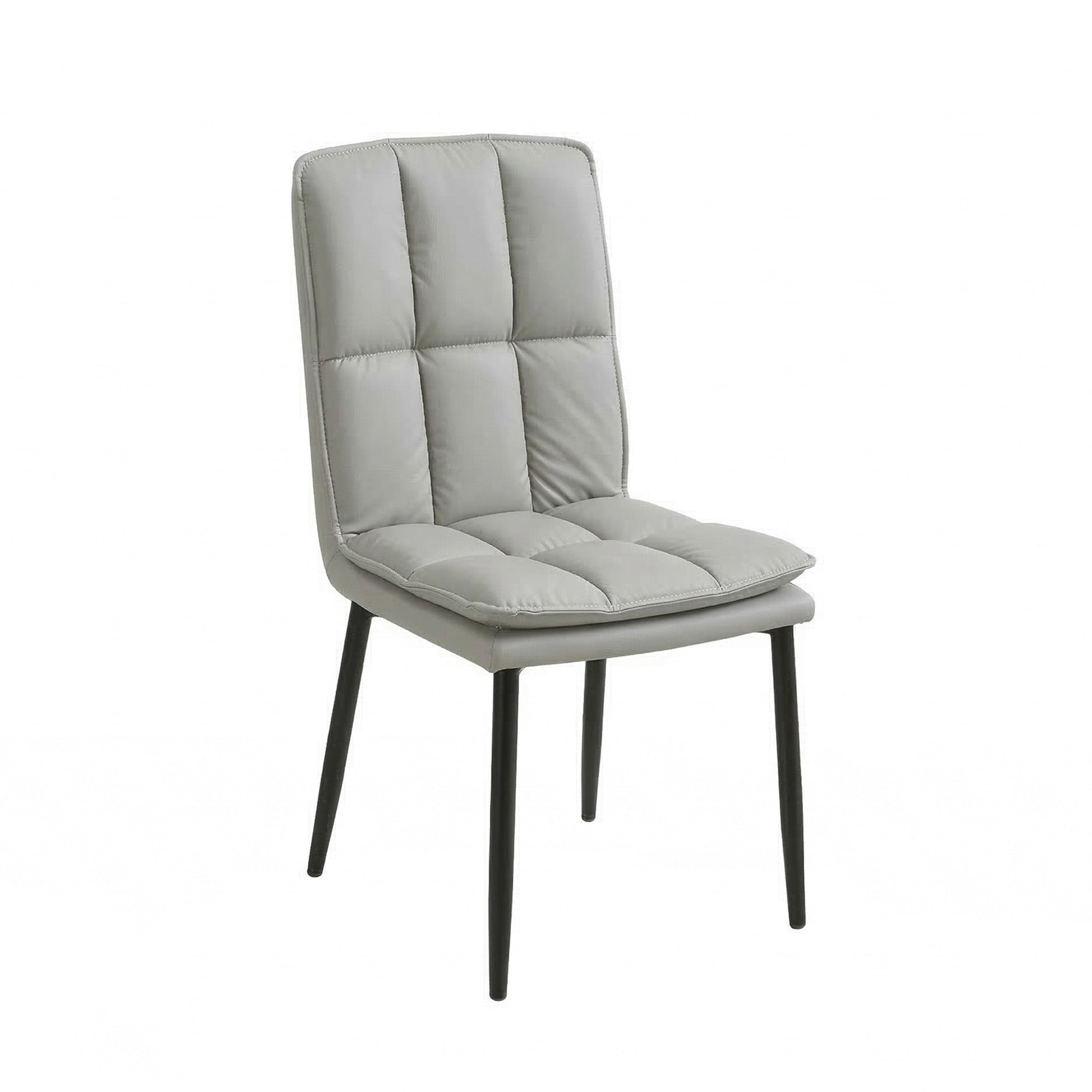 Heston - Dining Chair - PU Leather Light Grey