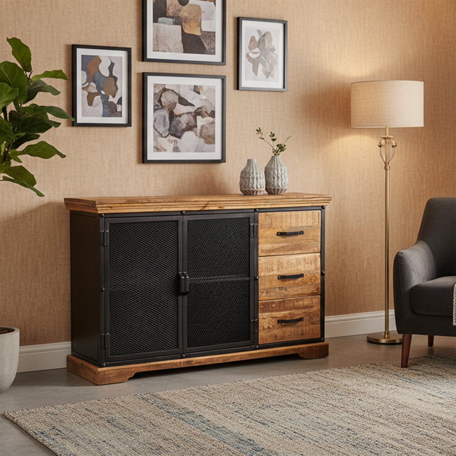 Forge - Buffet - Bois Massif et Métal