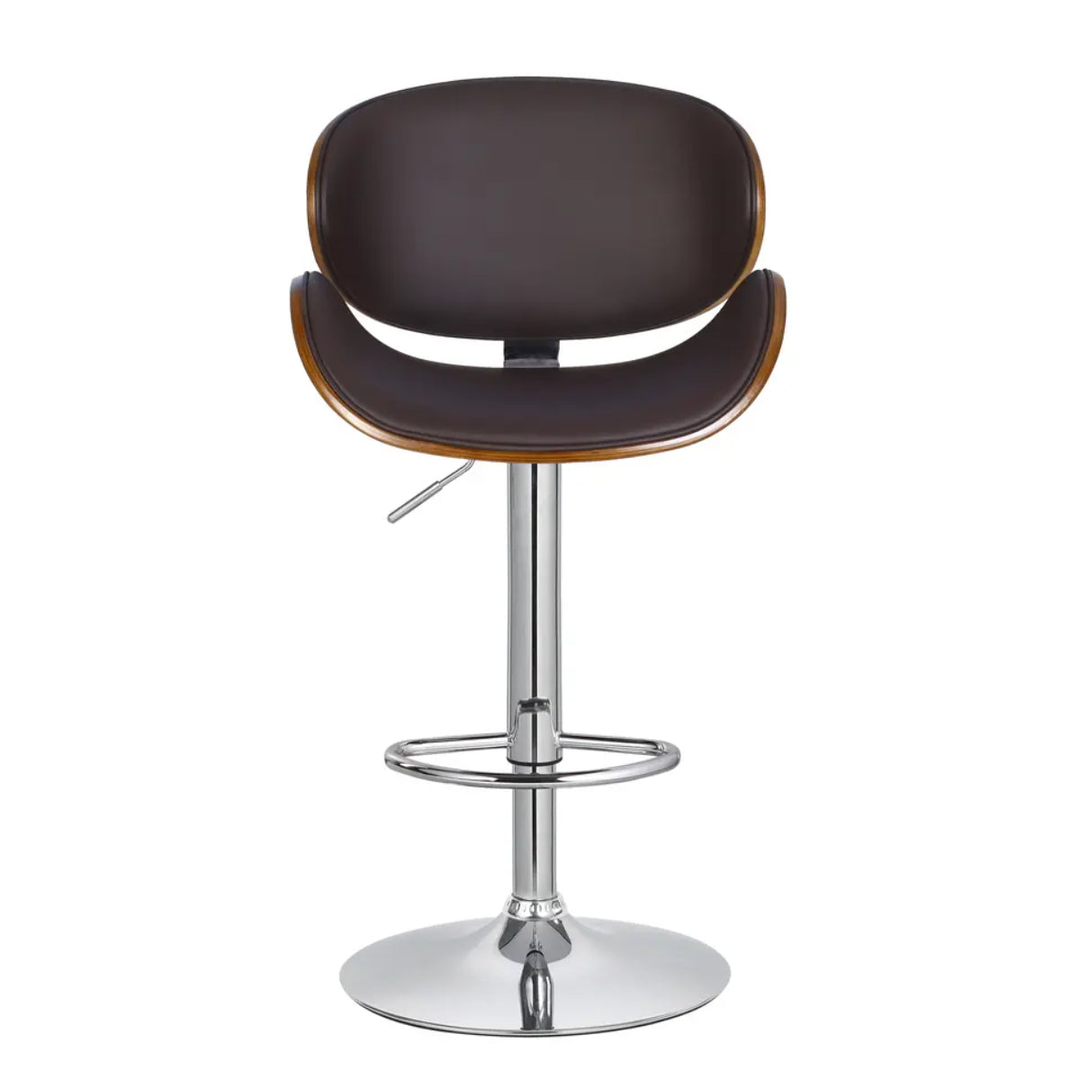 Mathieu - Hydraulic Bar Chair - 2 Pcs - Black Faux Leather