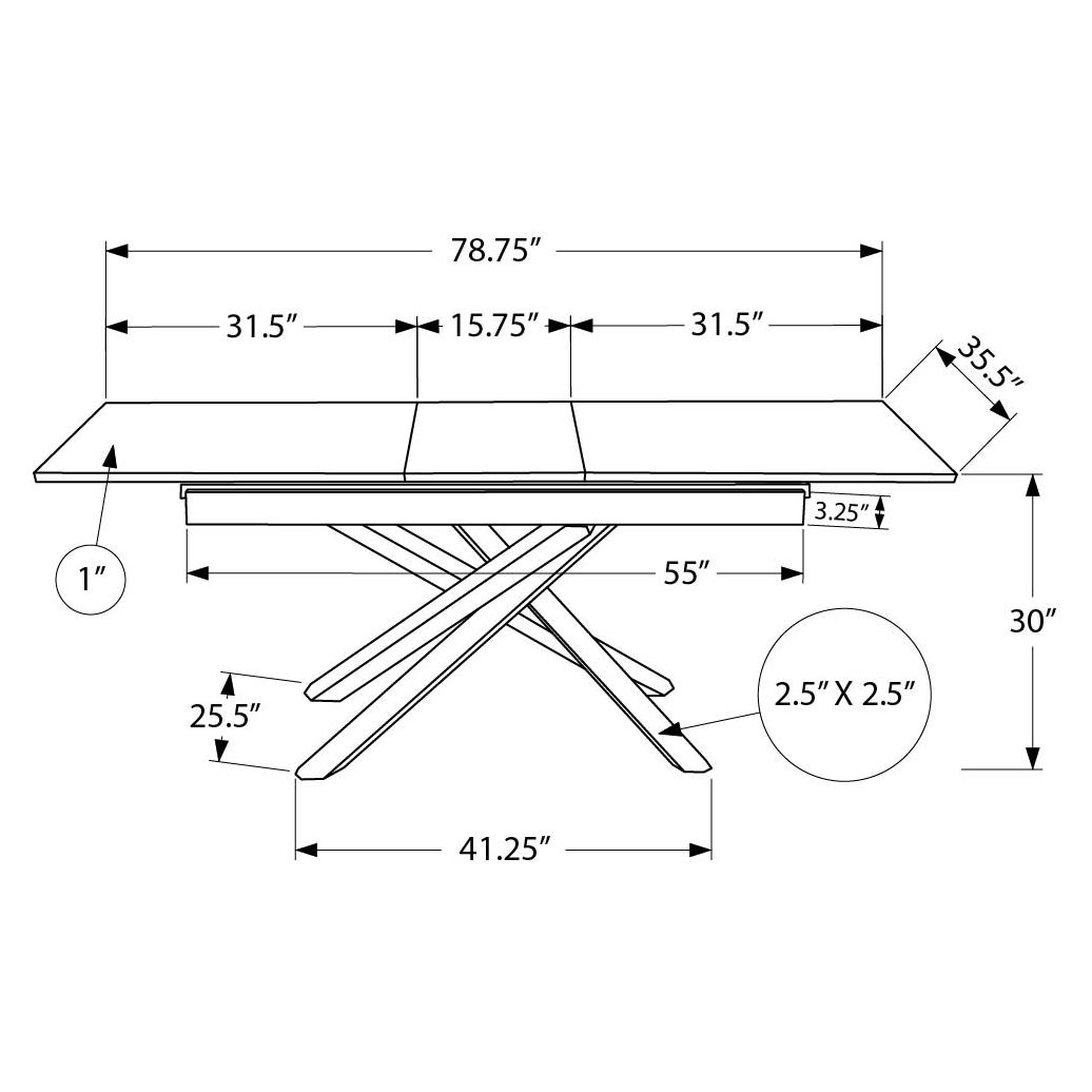 Mona - Extendable Dining Table - Black