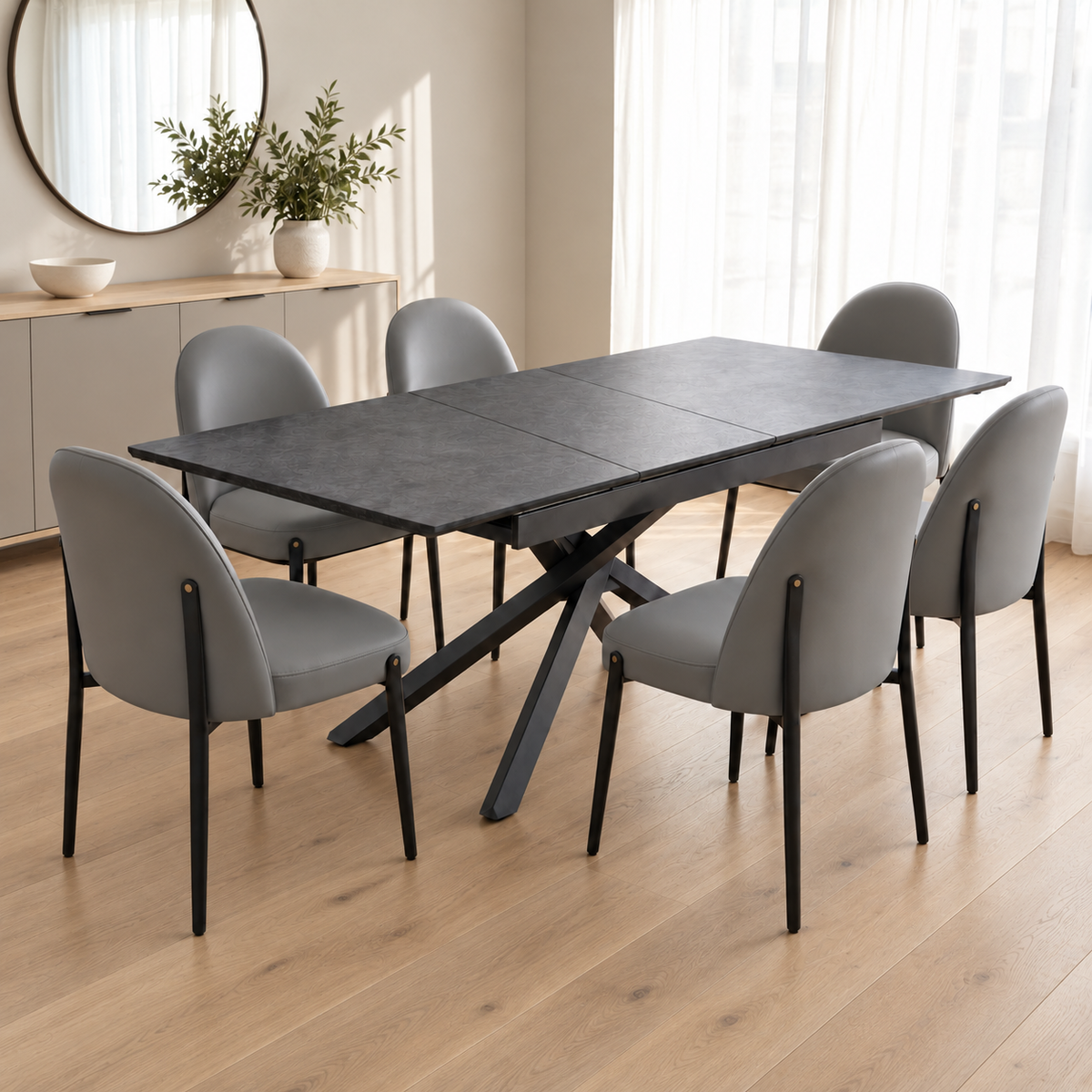 Mona - Extendable Dining Table - Black