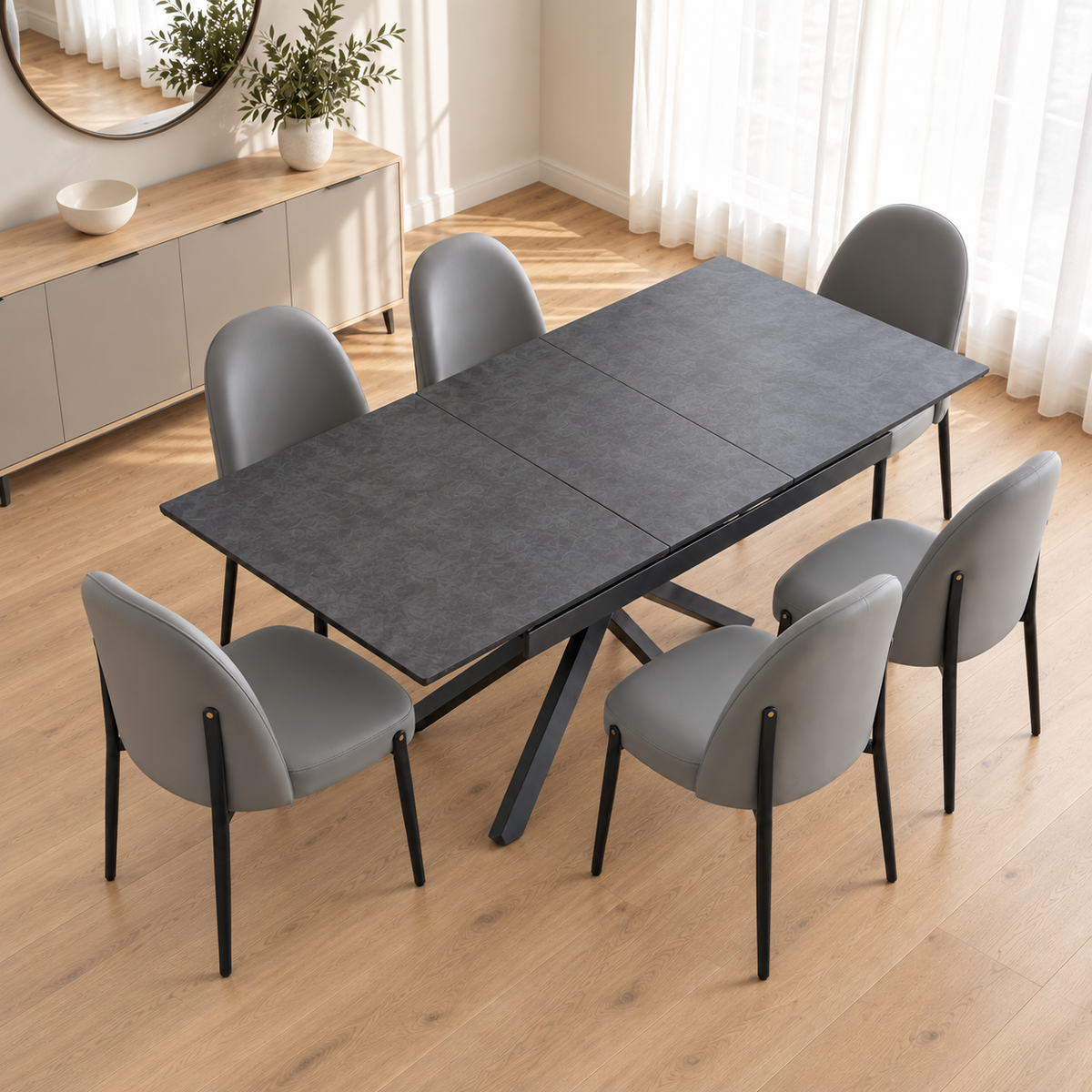 Mona - Extendable Dining Table - Black