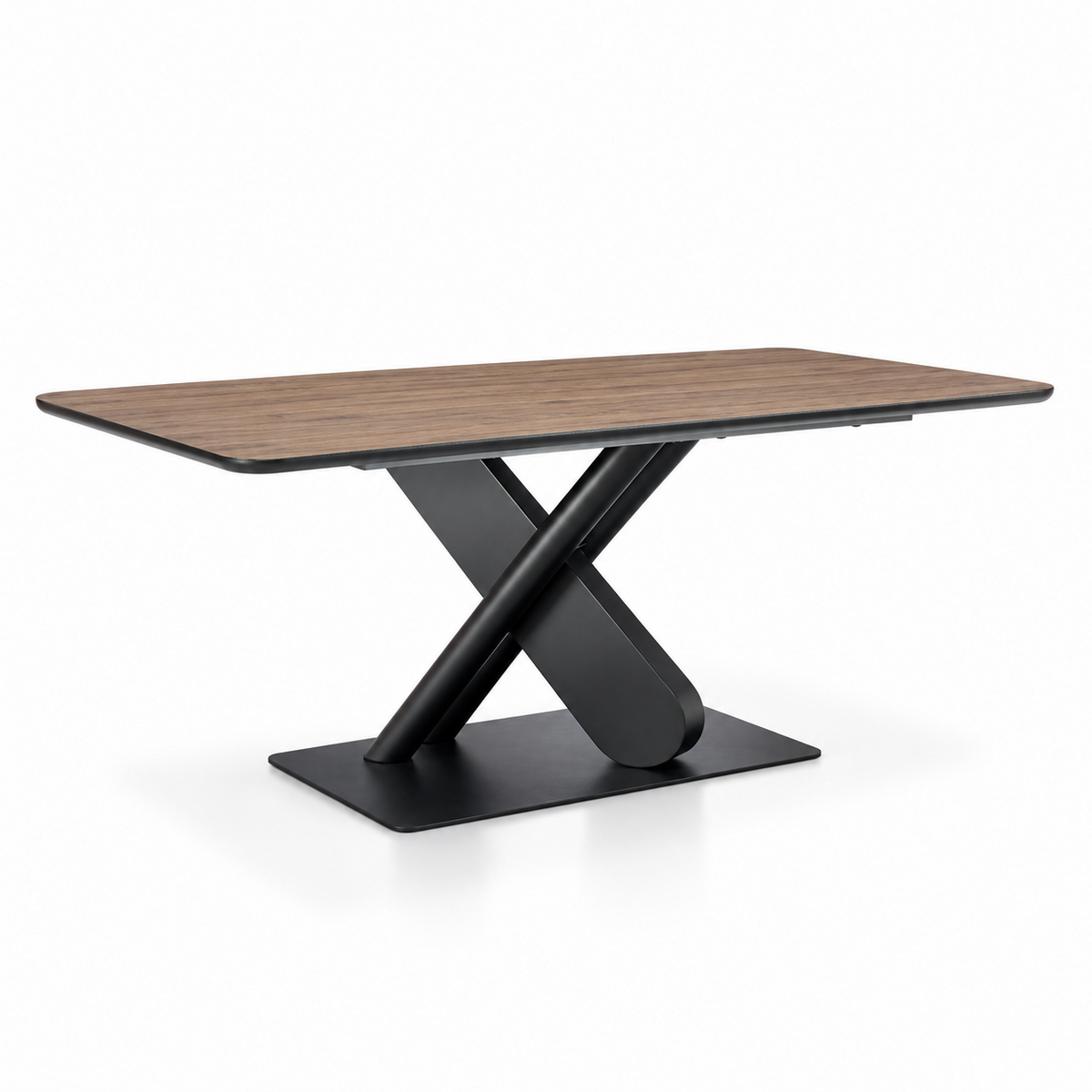 Amelie - Dining Table - Walnut and Black