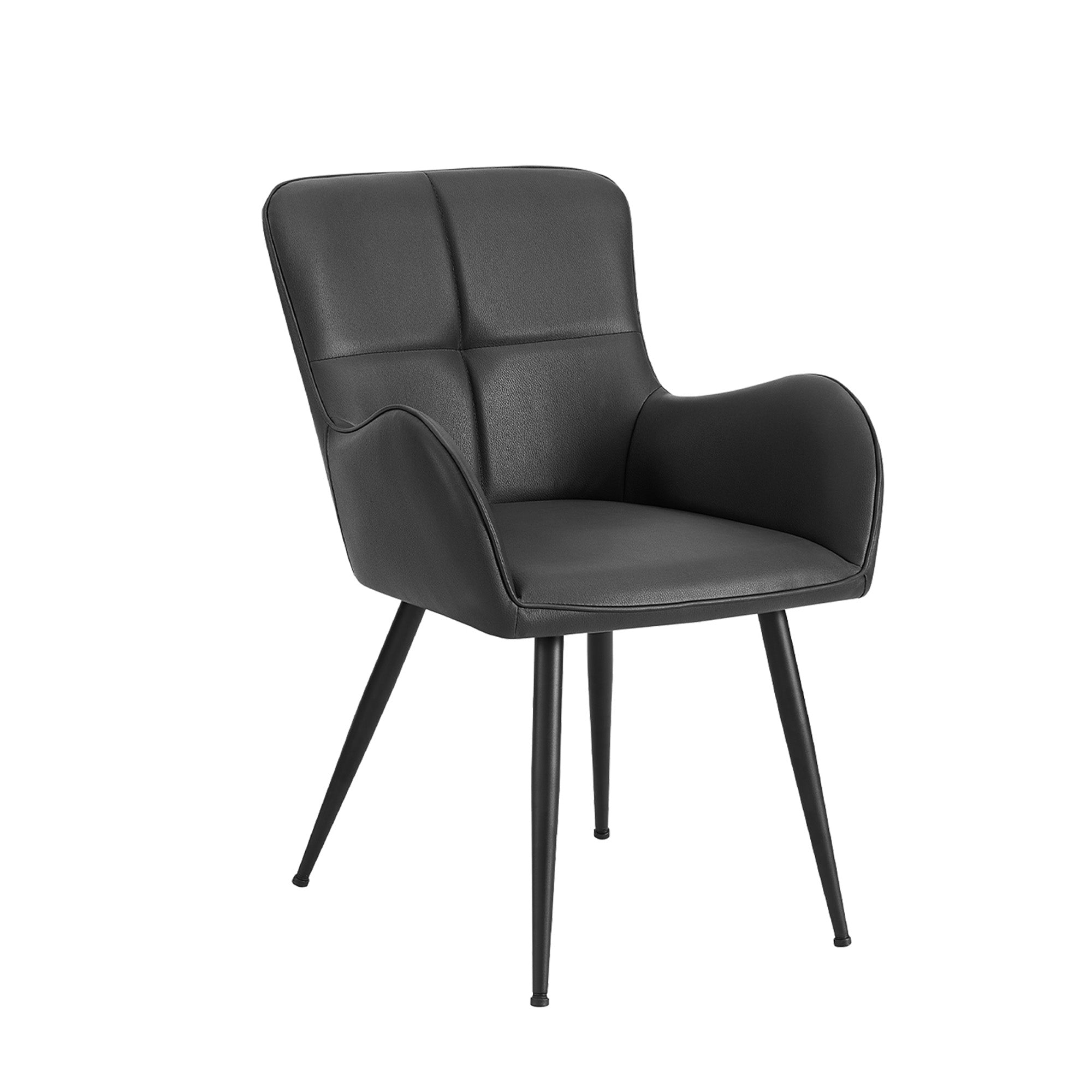 Iso - Chaise de Salle à Manger - Simili-Cuir Noir