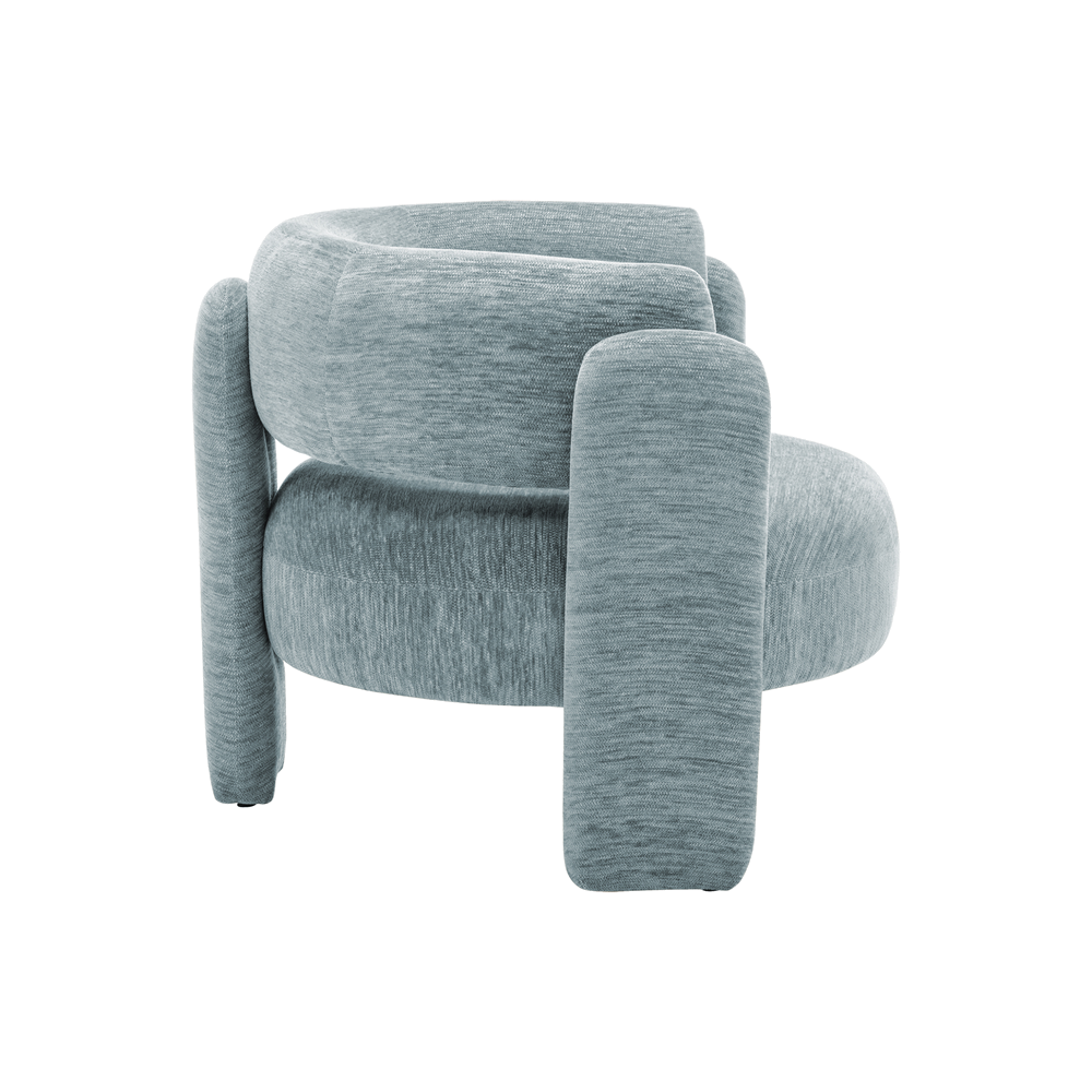 Parker - Chaise d'appoint - Tissu Bleu pâle - vue 3