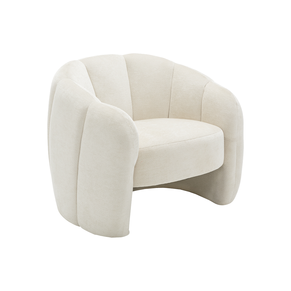 Avery - Chaise d'appoint - Tissu Crème - vue 2