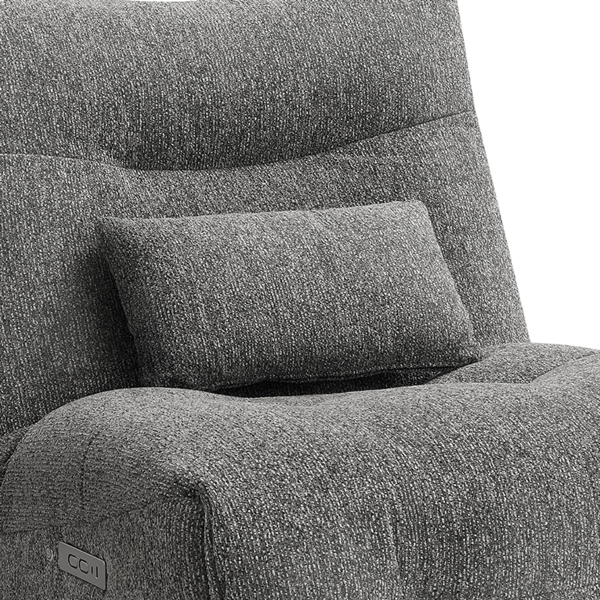 Rovan - Fauteuil inclinable motorisé avec massage, pivotant et berçant - Gris foncé