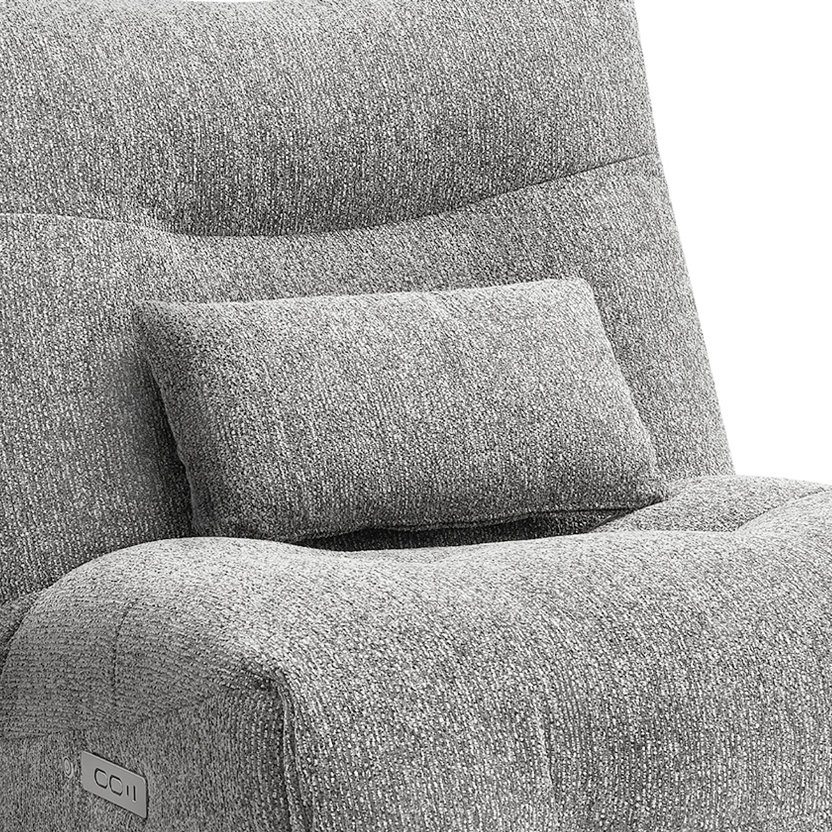 Rovan - Fauteuil inclinable motorisé avec massage, pivotant et berçant - Gris clair