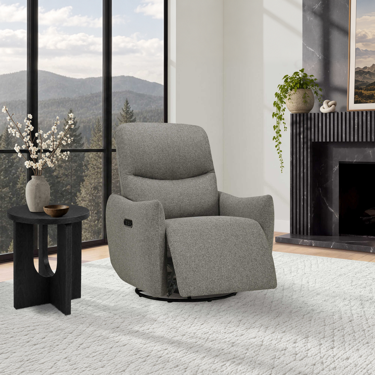 Falen - Motorized reclining armchair - Silver