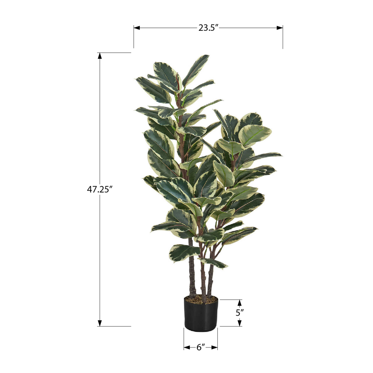Artificial Plant - 47"H / Oak Indoor Pot 5"