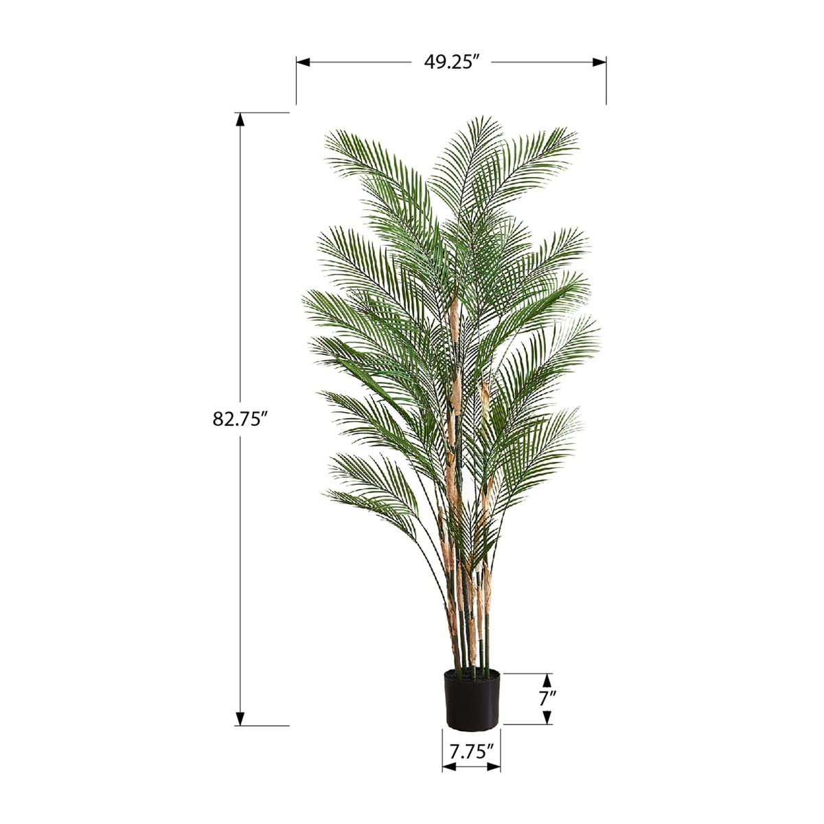 Artificial Plant - 83"H / Indoor Palm Tree in an 8" Pot