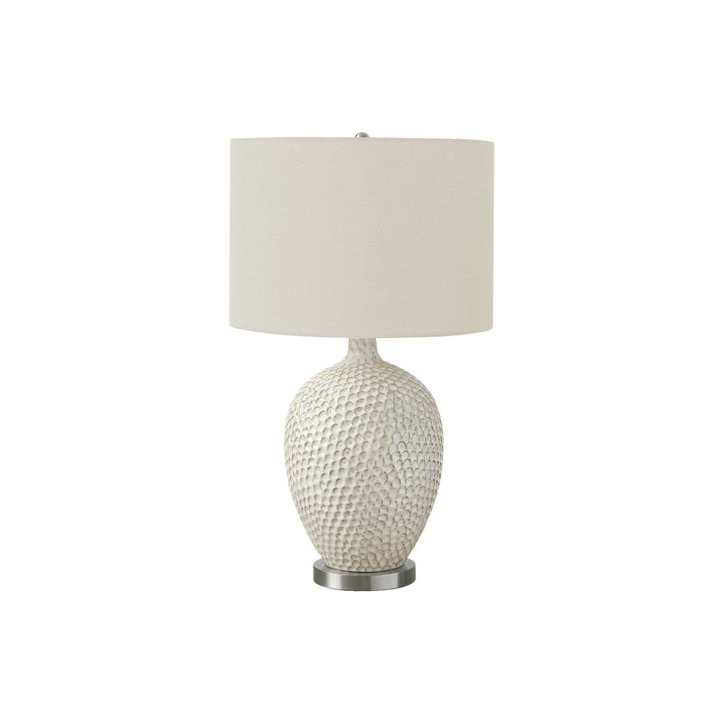 Lampe de Table - 28"H / Céramique crème / Ivoire - produit sur fond blanc