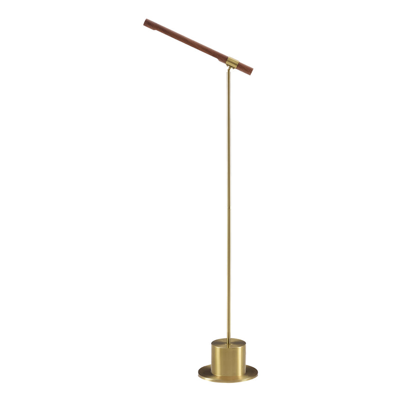 Lampe sur pied - 65"H / Métal laiton antique / Bois - produit sur fond blanc