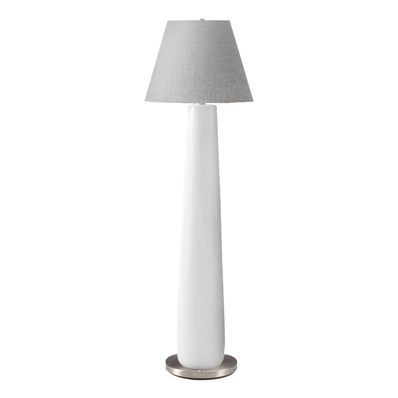 Lampe sur pied - 61"H / Résine blanche / Gris - produit sur fond blanc