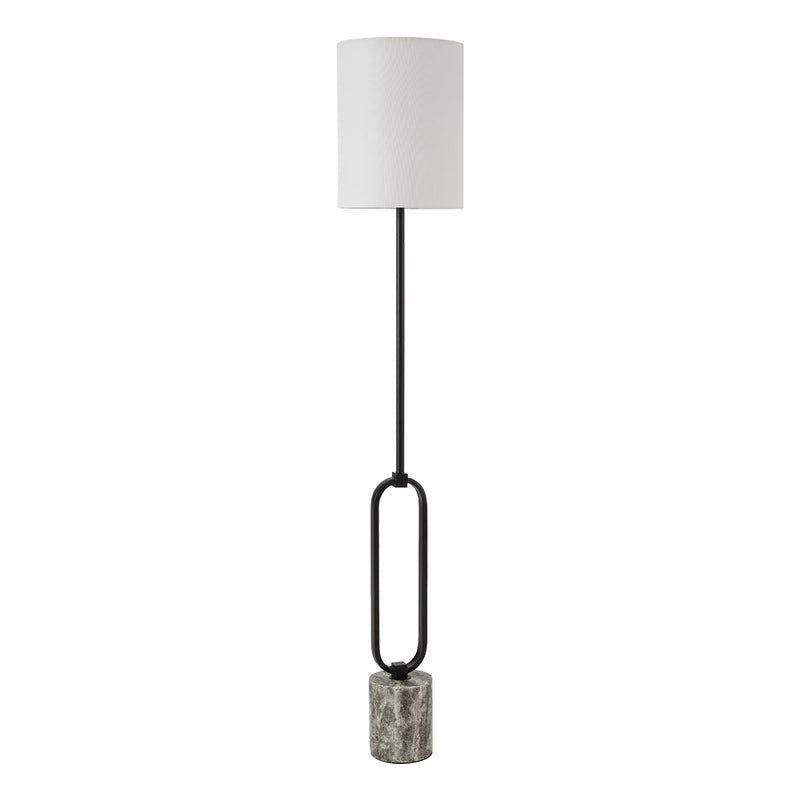 Lampe sur pied - 64"H / Résine grise / Ivoire - produit sur fond blanc