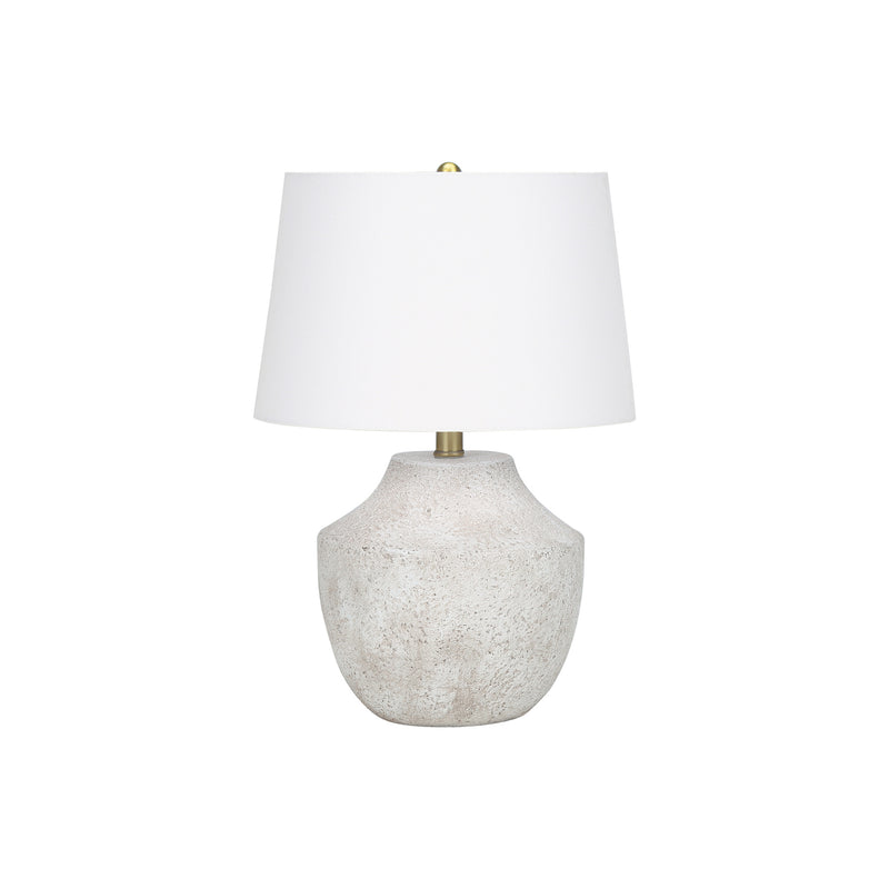Lampe de Table - 20"H / Béton crème / Ivoire - produit sur fond blanc