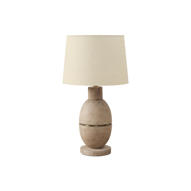 Lampe de Table - 25"H / Résine beige / Beige - produit sur fond blanc