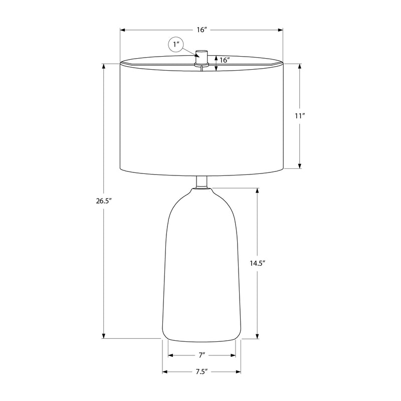 Lampe de Table - 27"H / Céramique beige / Beige - schéma technique