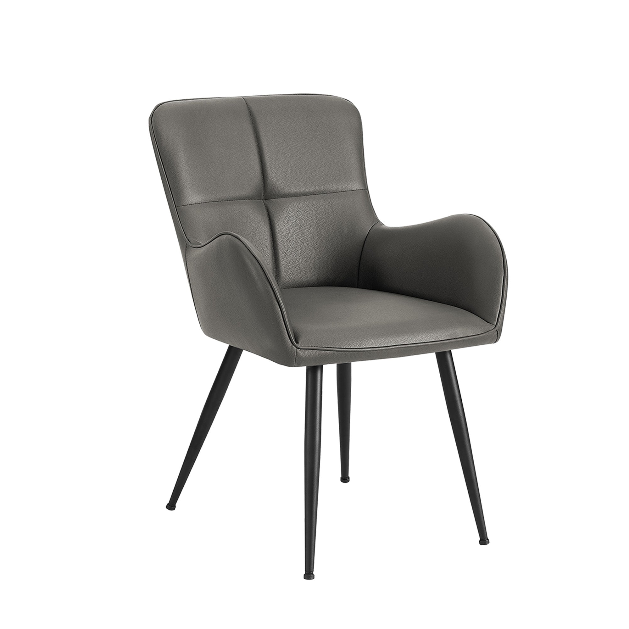 Iso - Chaise de Salle à Manger - Simili-Cuir Gris