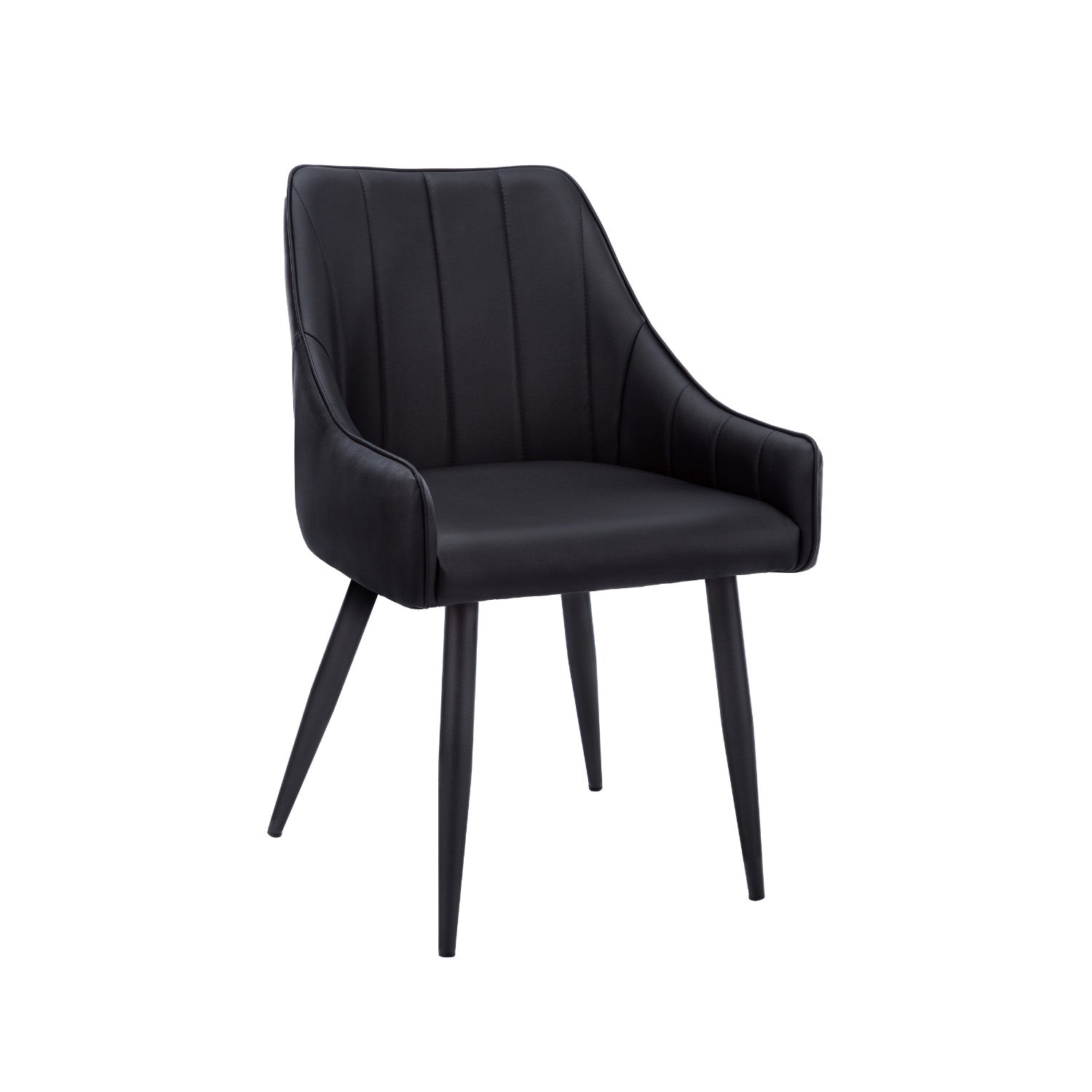 Vera - Dining Chair - Black PU Leather
