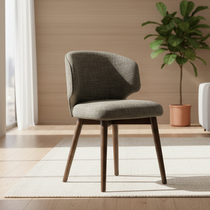 Alvano - Chaise de Salle à Manger - Noyer et Brun