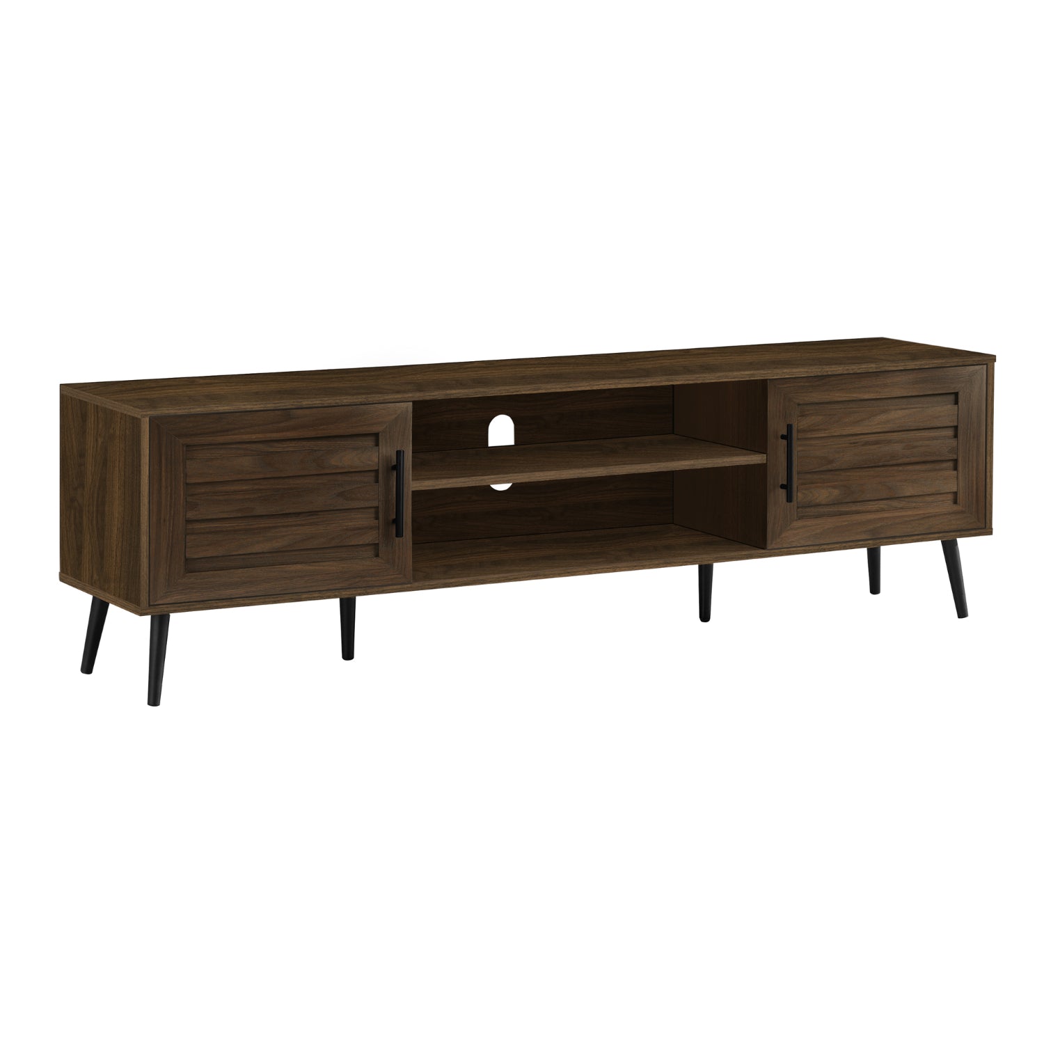 Zane - TV Stand - Brown Faux Wood - 72 in.