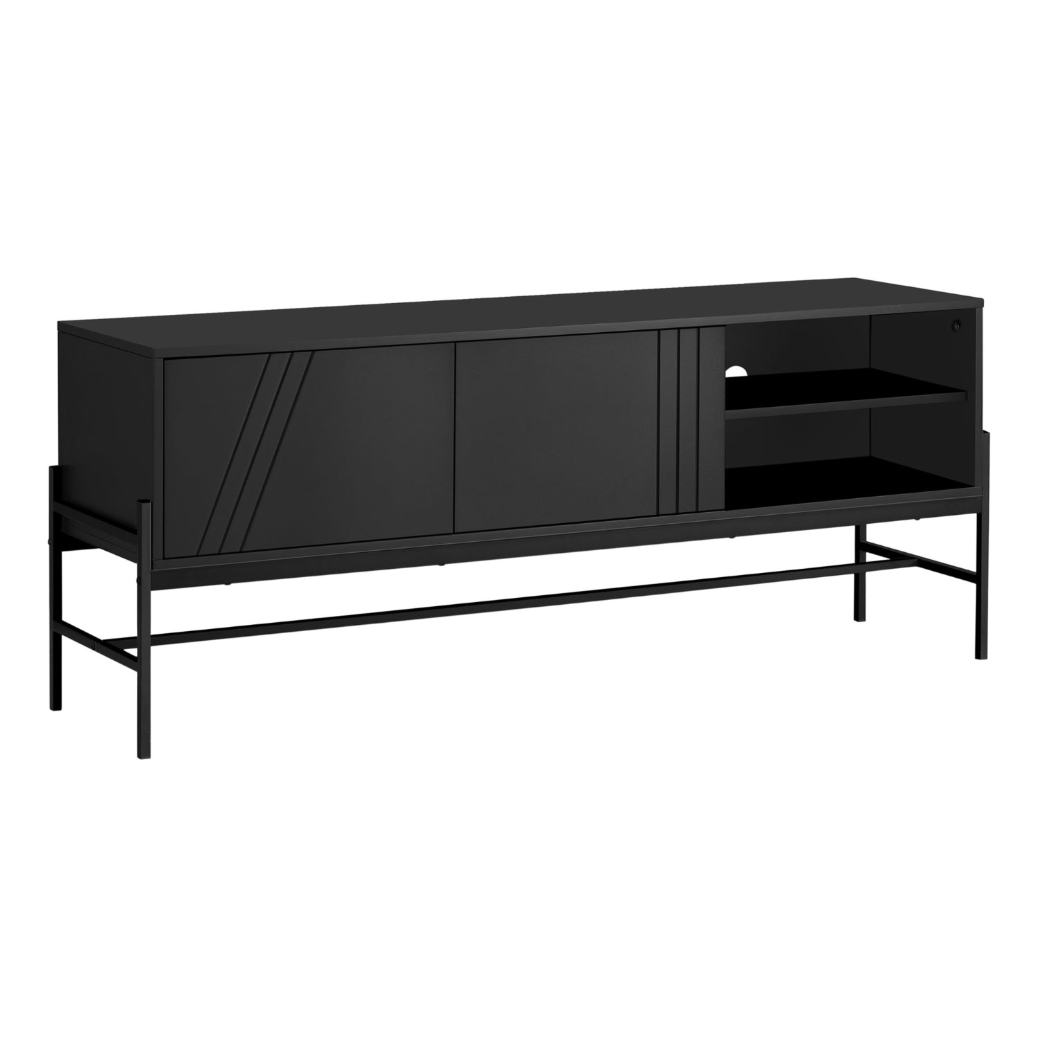 Vigo - TV Stand - Black - 60 in