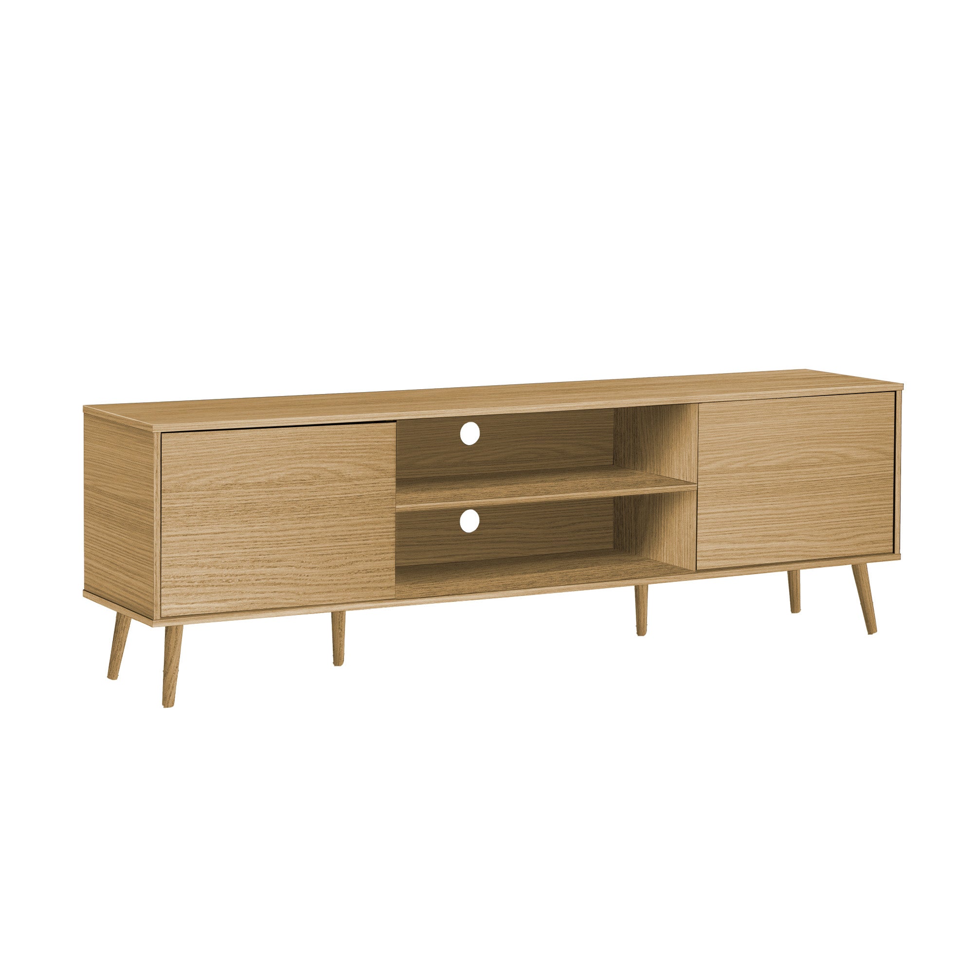 Bennett - Meuble de TV - Simili-Bois Naturel - 72 po