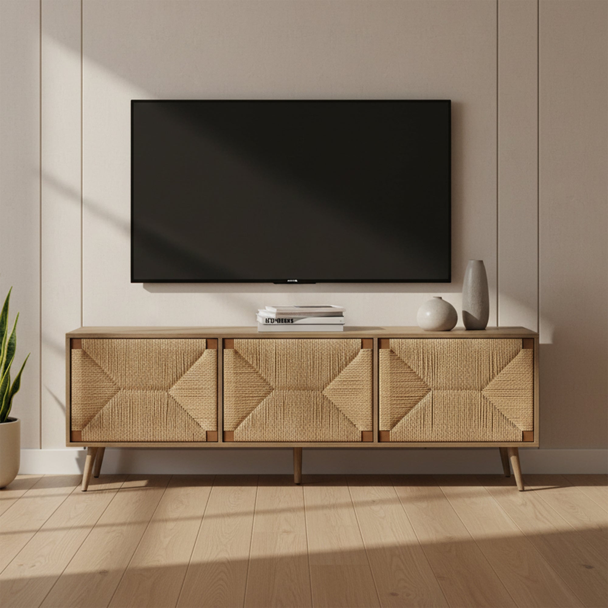 Alexia - TV Stand - Light Walnut - 72 in
