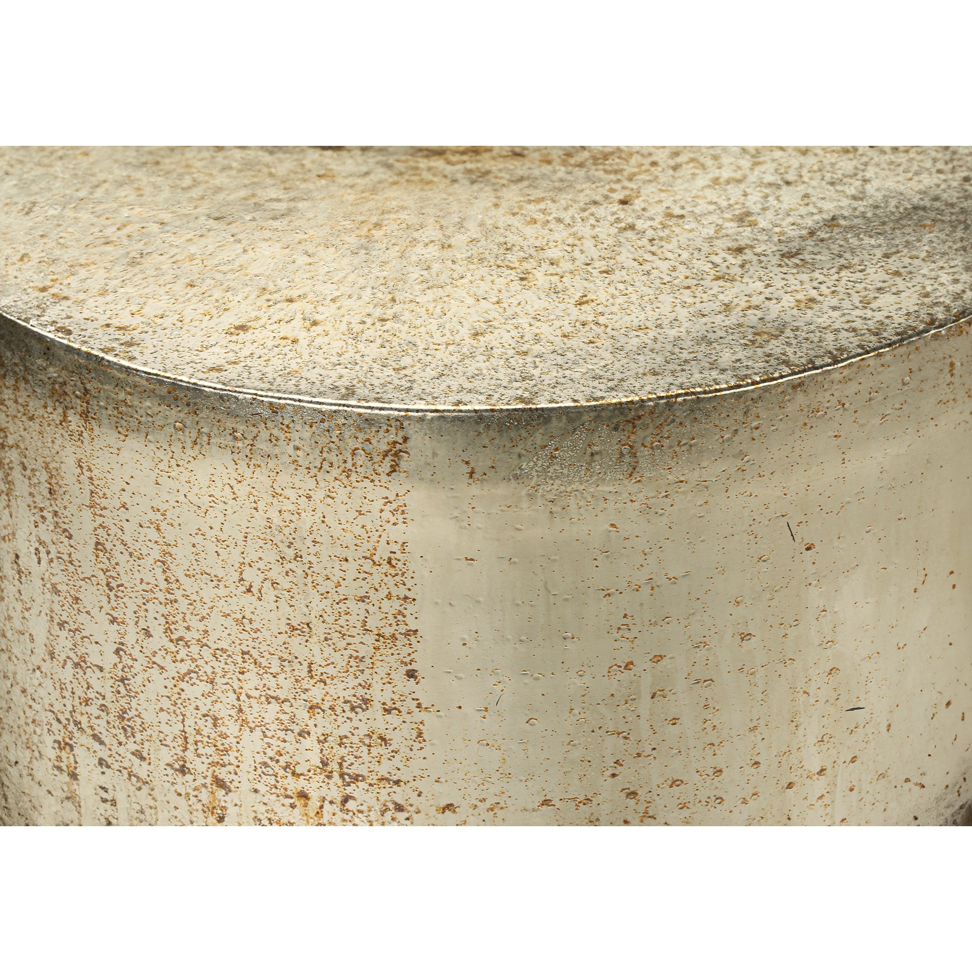 Camille - Side Table - Antique Gold Metal Drum End Table