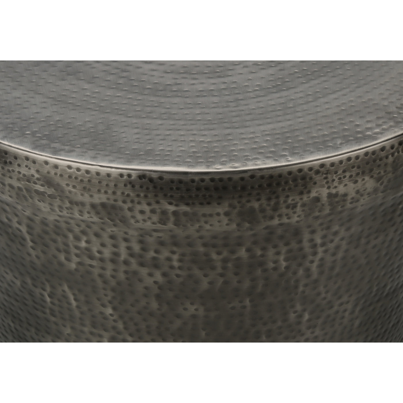 Esteban - Side Table - Drum Metal End Table Grey